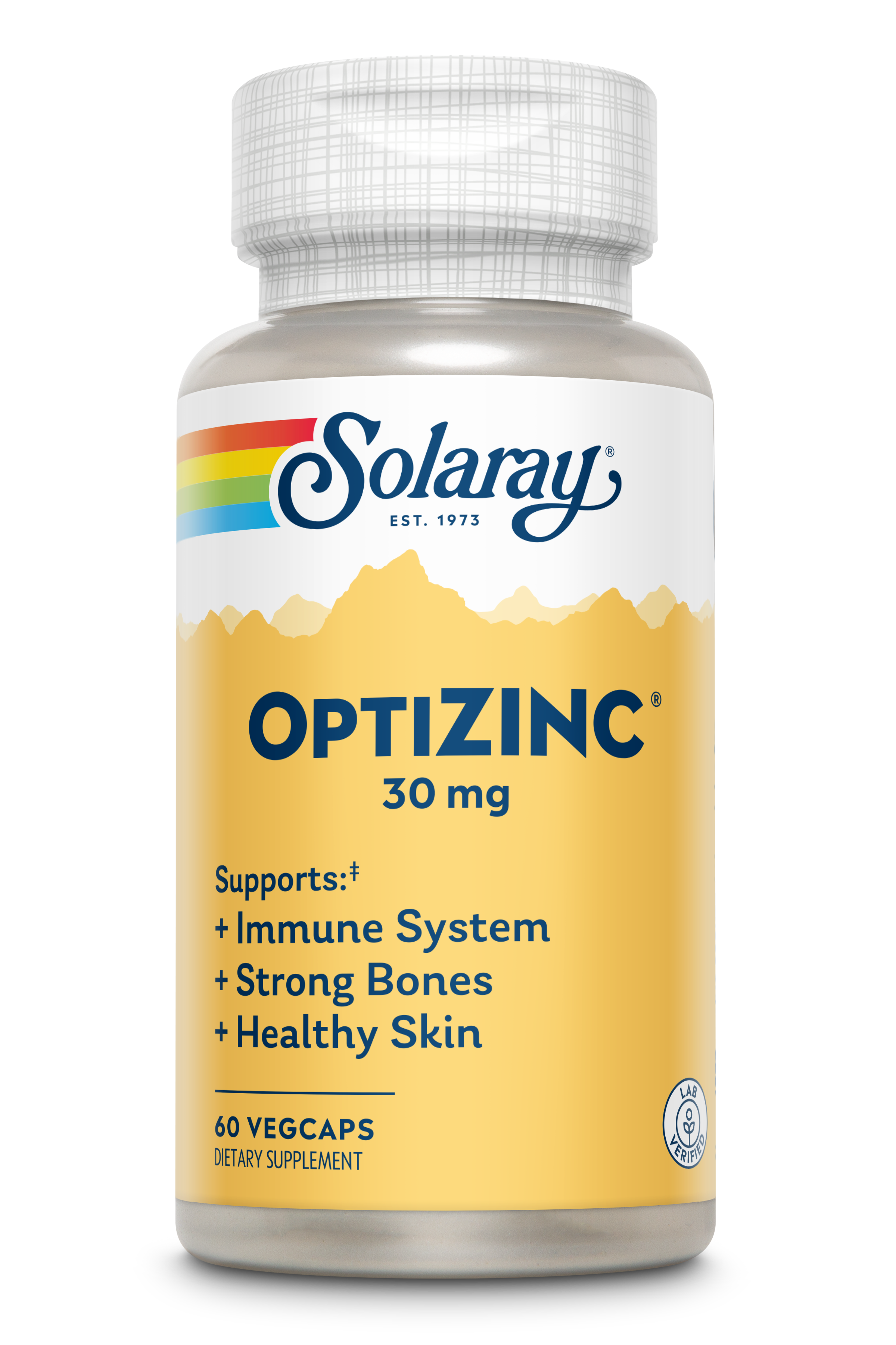 Цинк, Solaray Opti Zinc, 30 мг, 60 вегетаріанських капсул