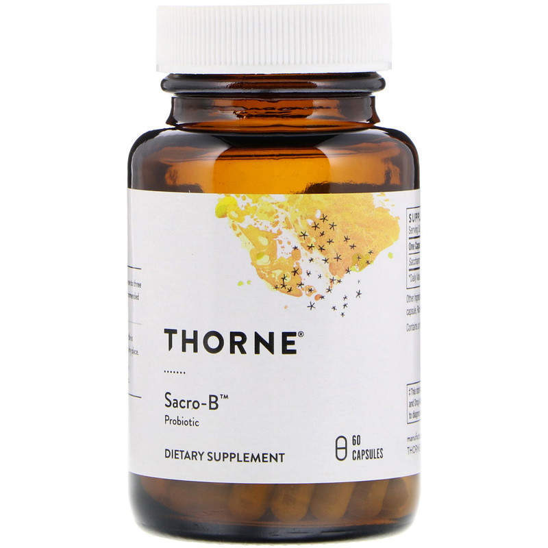 Сахароміцети буларді, Thorne Research Sacro-B Probiotic, 60 вегетаріанських капсул