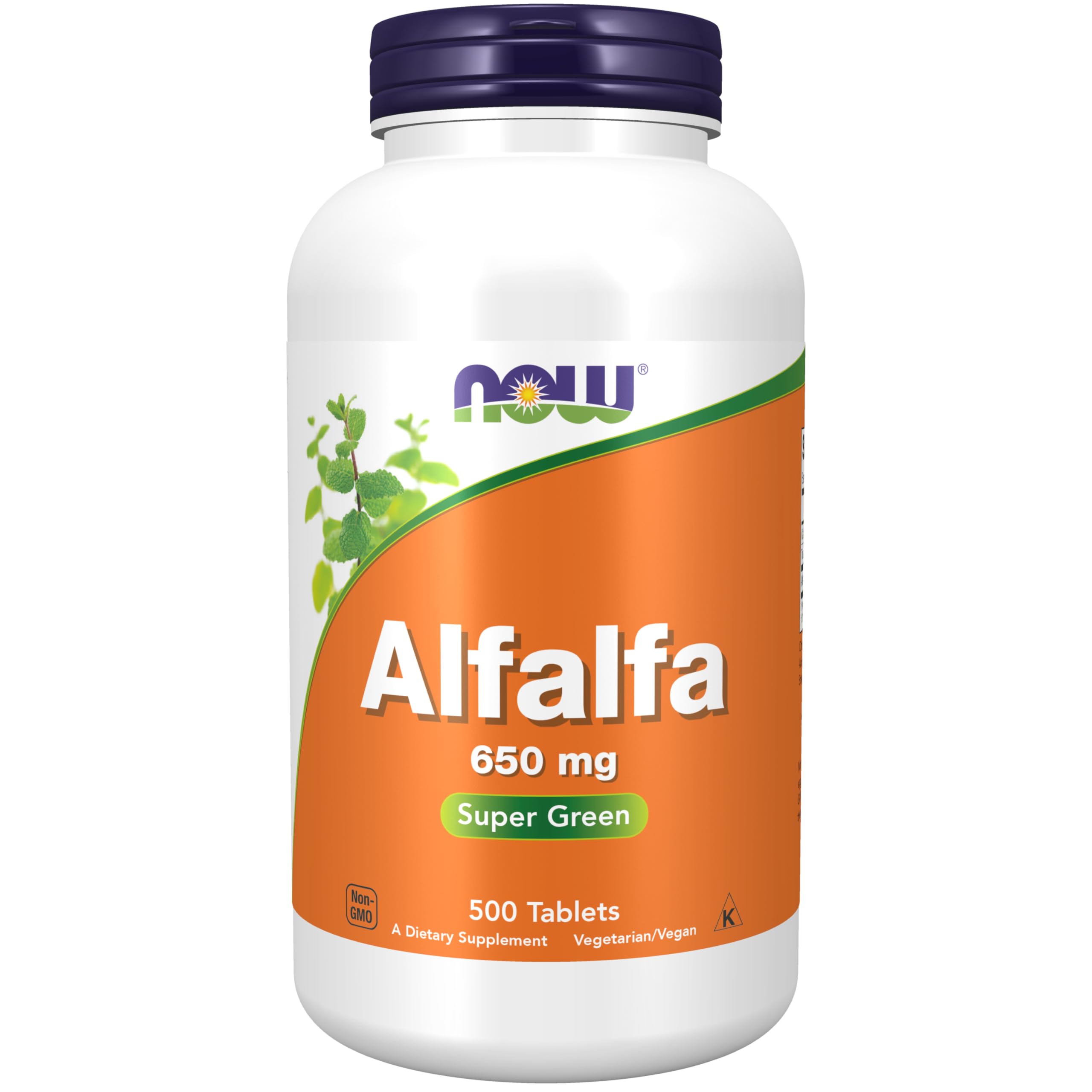 Люцерна, Now Foods Alfalfa, 650 мг, 500 таблеток