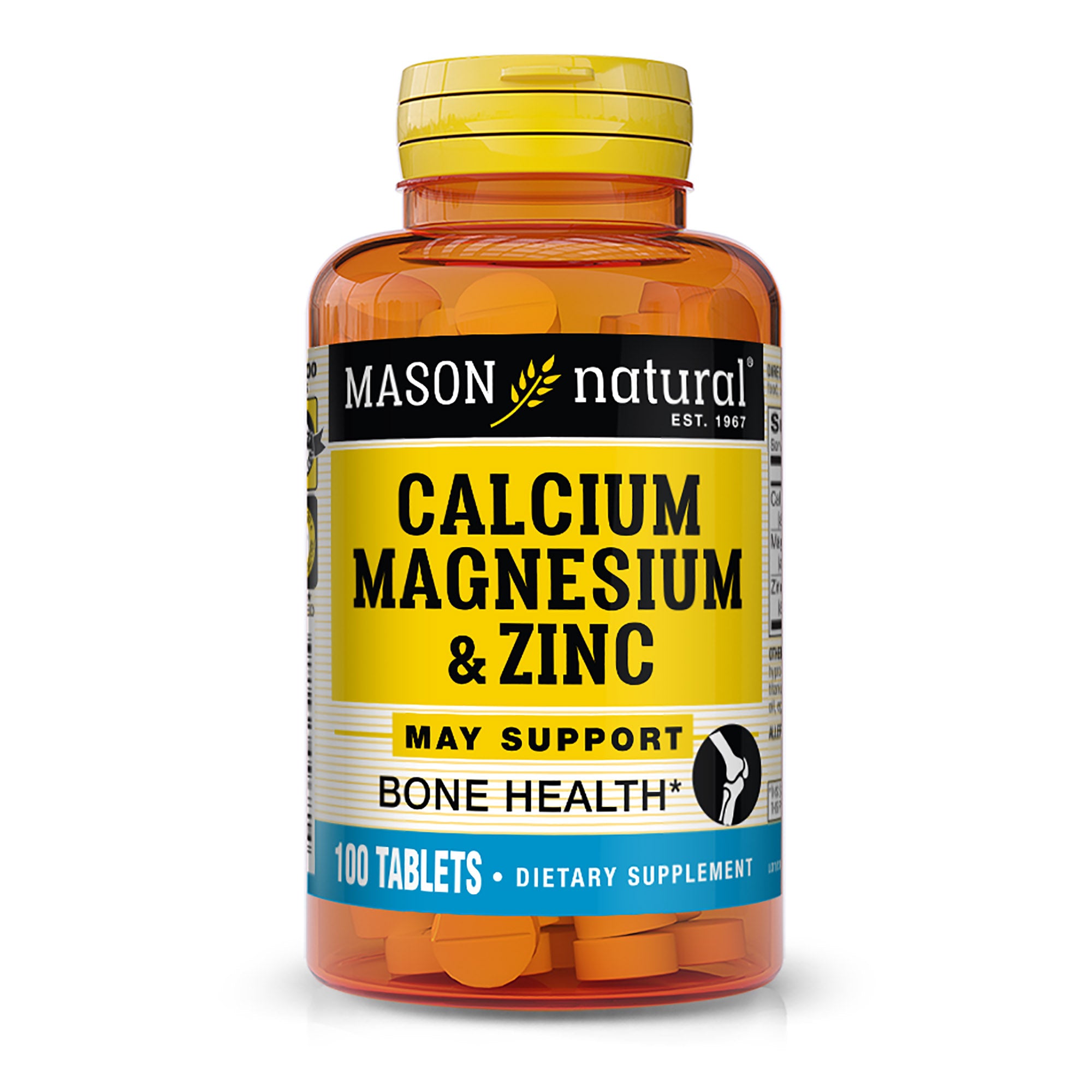 Кальцій, магній та цинк, Mason Natural Calcium Magnesium & Zinc, 100 таблеток