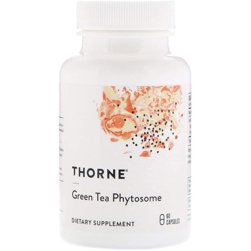 Зелений чай, Thorne Research Green Tea Phytosome, 250 мг, 60 капсул