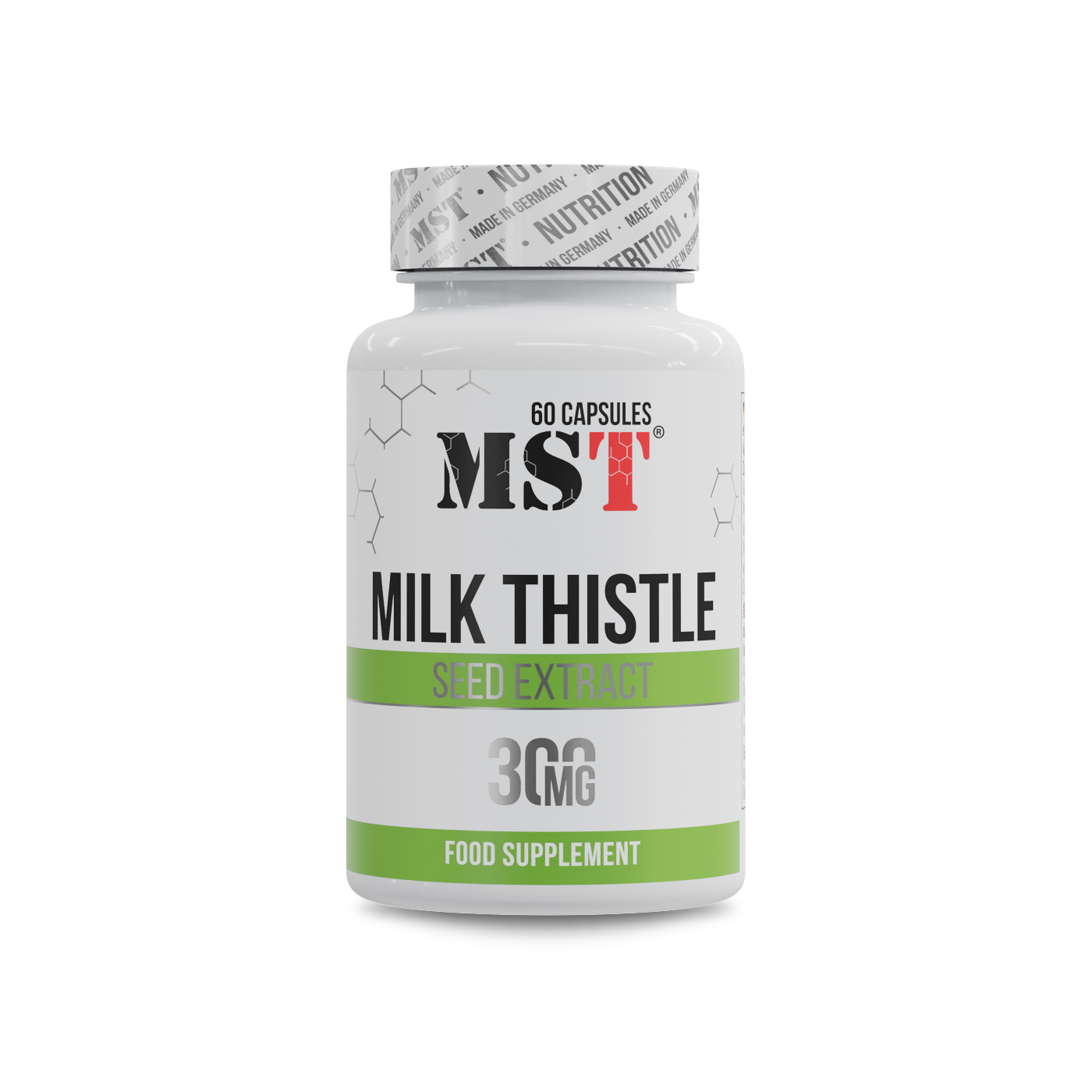 Екстракт розторопші, MST Milk Thistle Seed Extract 300 mg, 60 капсул