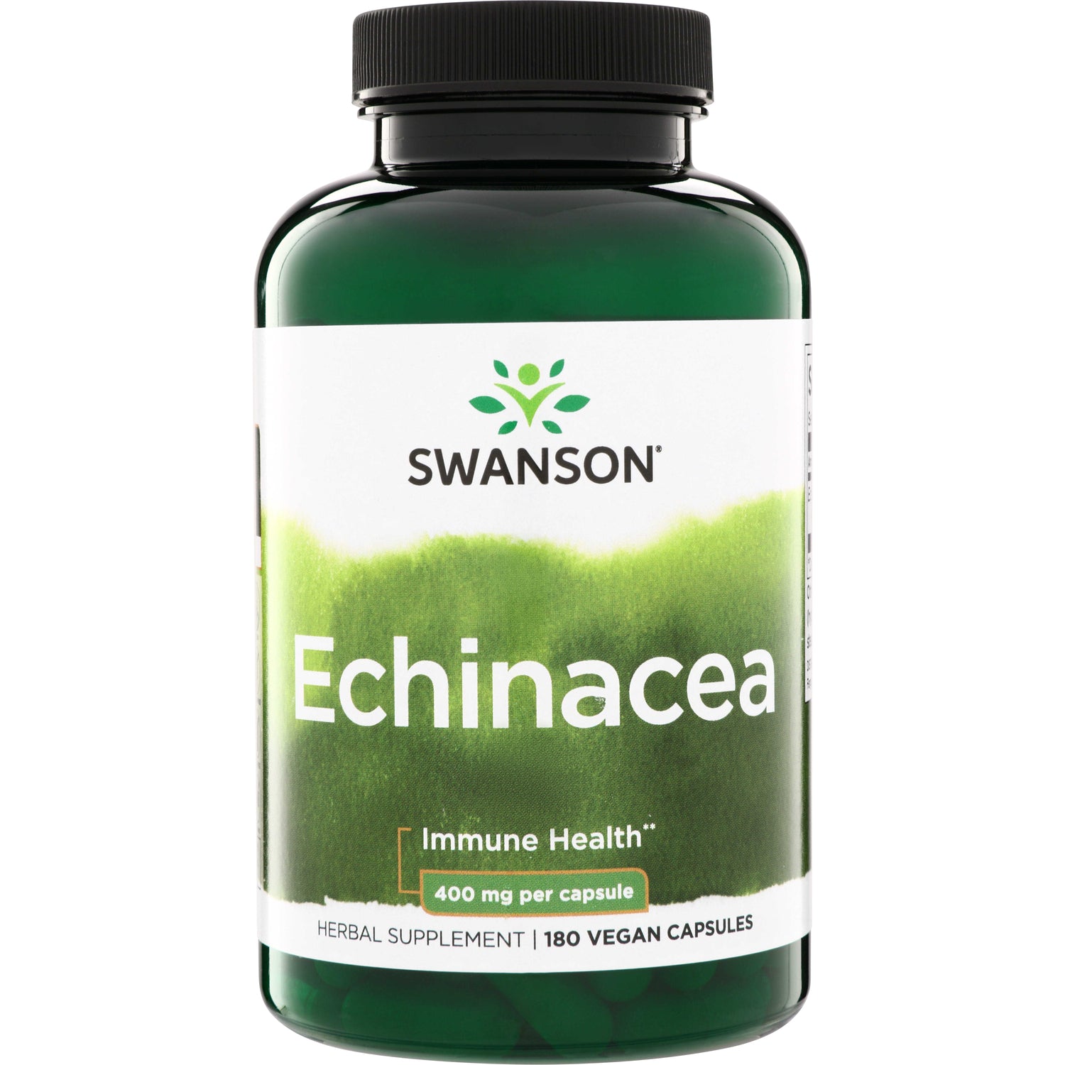 Ехінацея, Swanson Echinacea, 400 мг, 180 веган капсул