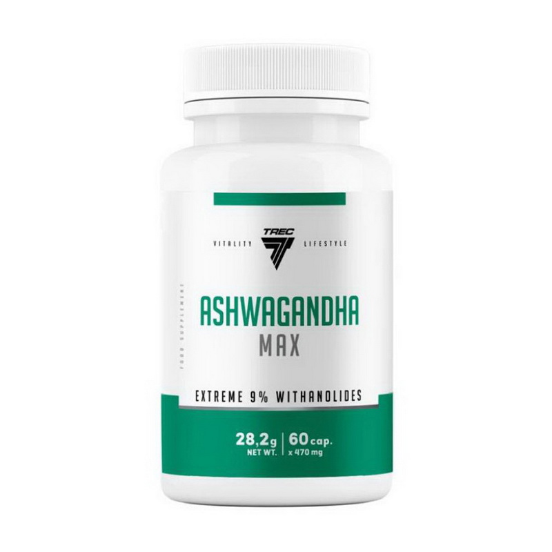 Ашваганда, TREC nutrition Ashwagandha Max, 60 капсул