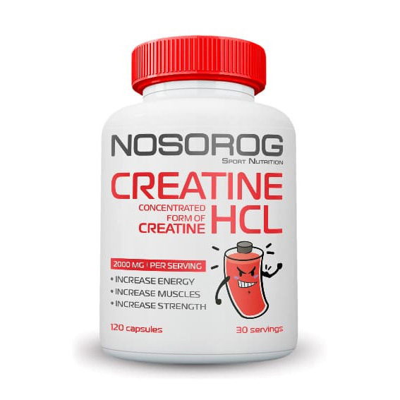 Креатин гідрохлорид, NOSOROG Creatine HCL, 120 капсул