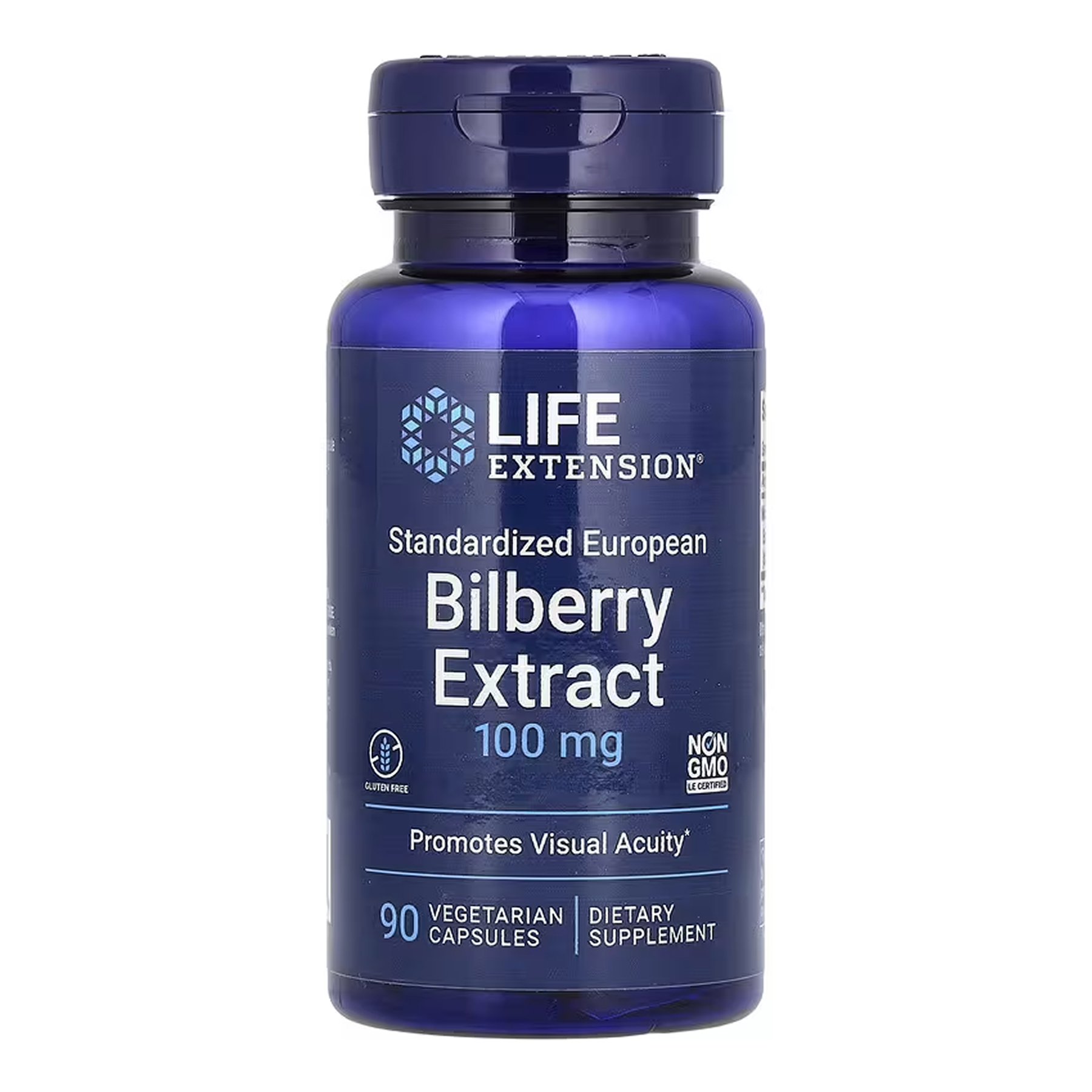 Екстракт чорниці стандартизований, Life Extension Standardized European Bilberry Extract, 100 мг, 90 вегетаріанських капсул