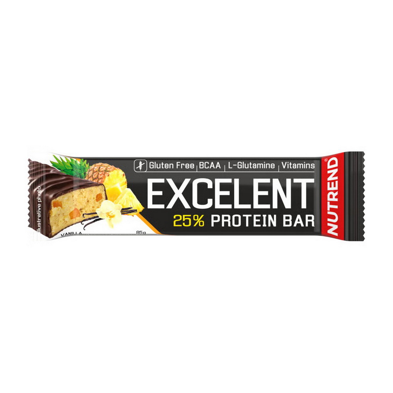 Протеїновий батончик, Nutrend Excelent Protein Bar, 85 г (ваніль з ананасом)