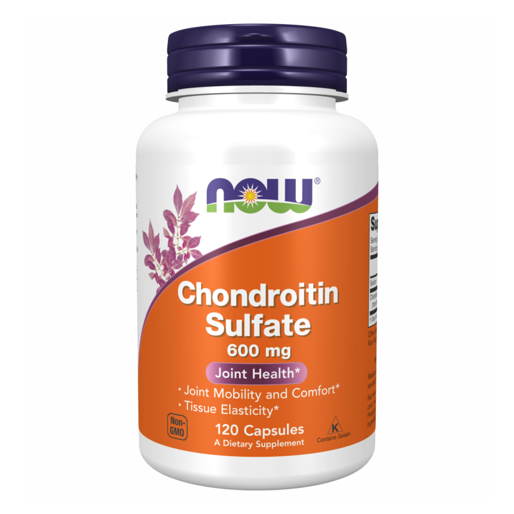 Хондроітин сульфат, Chondroitin Sulfate, NOW Foods, 600 мг, 120 капсул