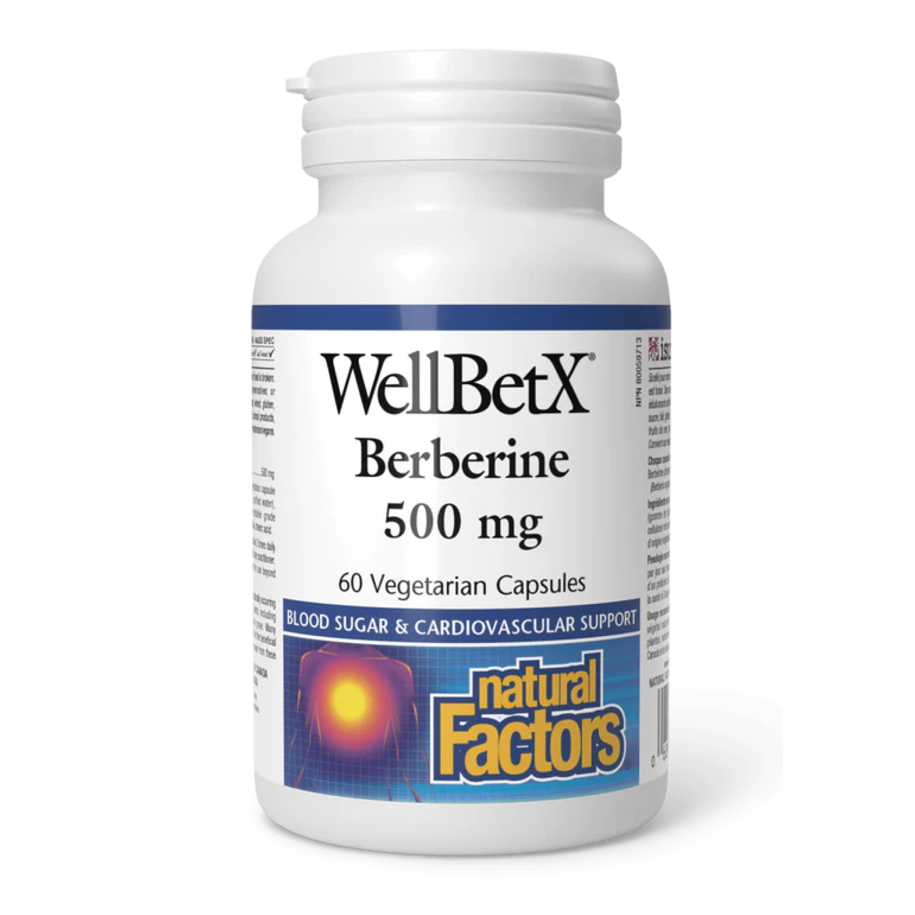 Берберин, Natural Factors Berberine, 500 мг, 60 вегетаріанських капсул