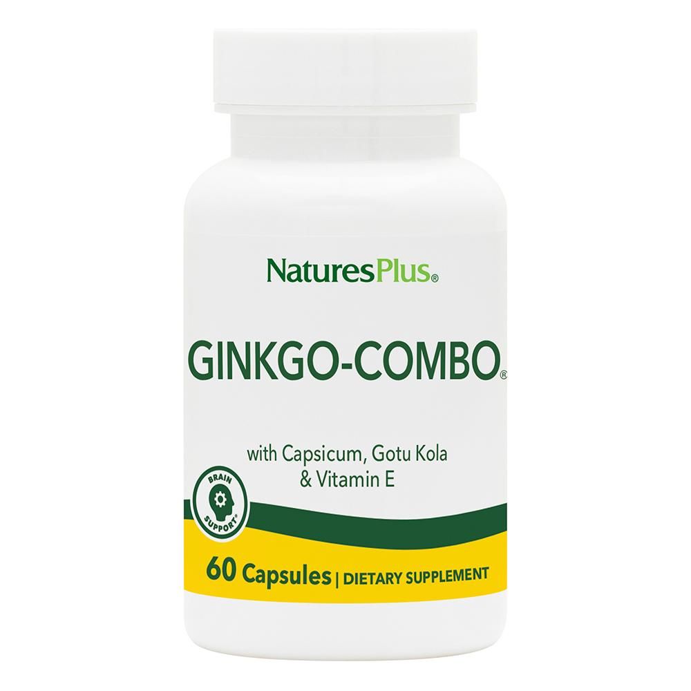 Гінкго білоба комплекс, Natures Plus Ginkgo-Combo, 60 вегетаріанських капсул
