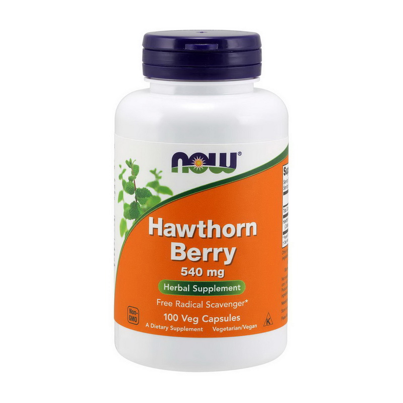 Екстракт ягід глоду, Now Foods Hawthorn Berry, 540 мг, 100 вегетаріанських капсул