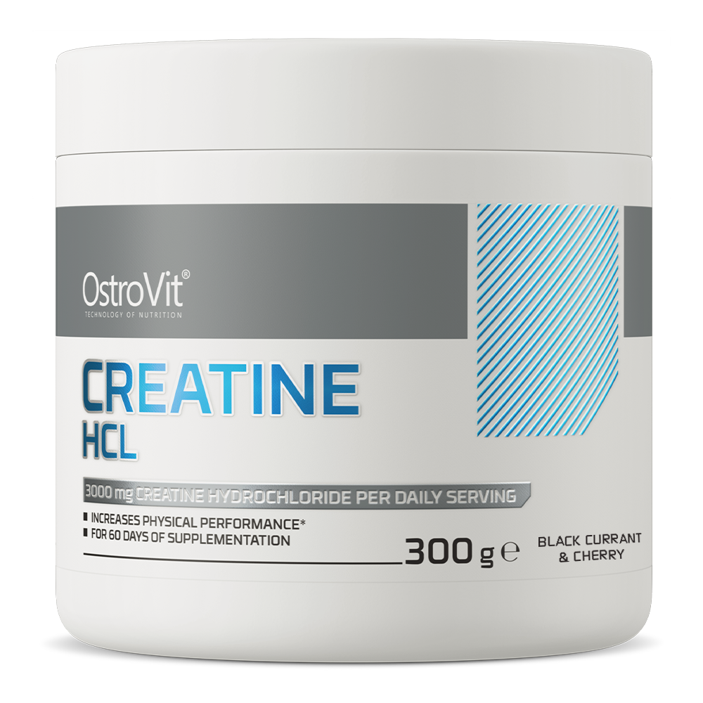 Креатин гідрохлорид, OstroVit Creatine HCl, 300 г (Чорна смородина і вишня)