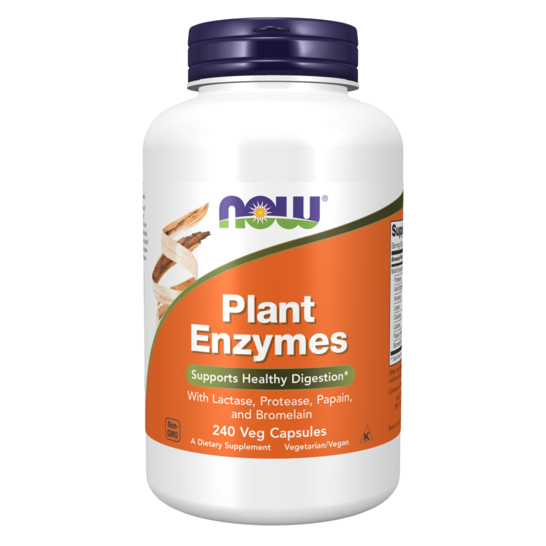 Рослинні ензими, Now Foods Plant Enzymes, 240 вегетаріанських капсул