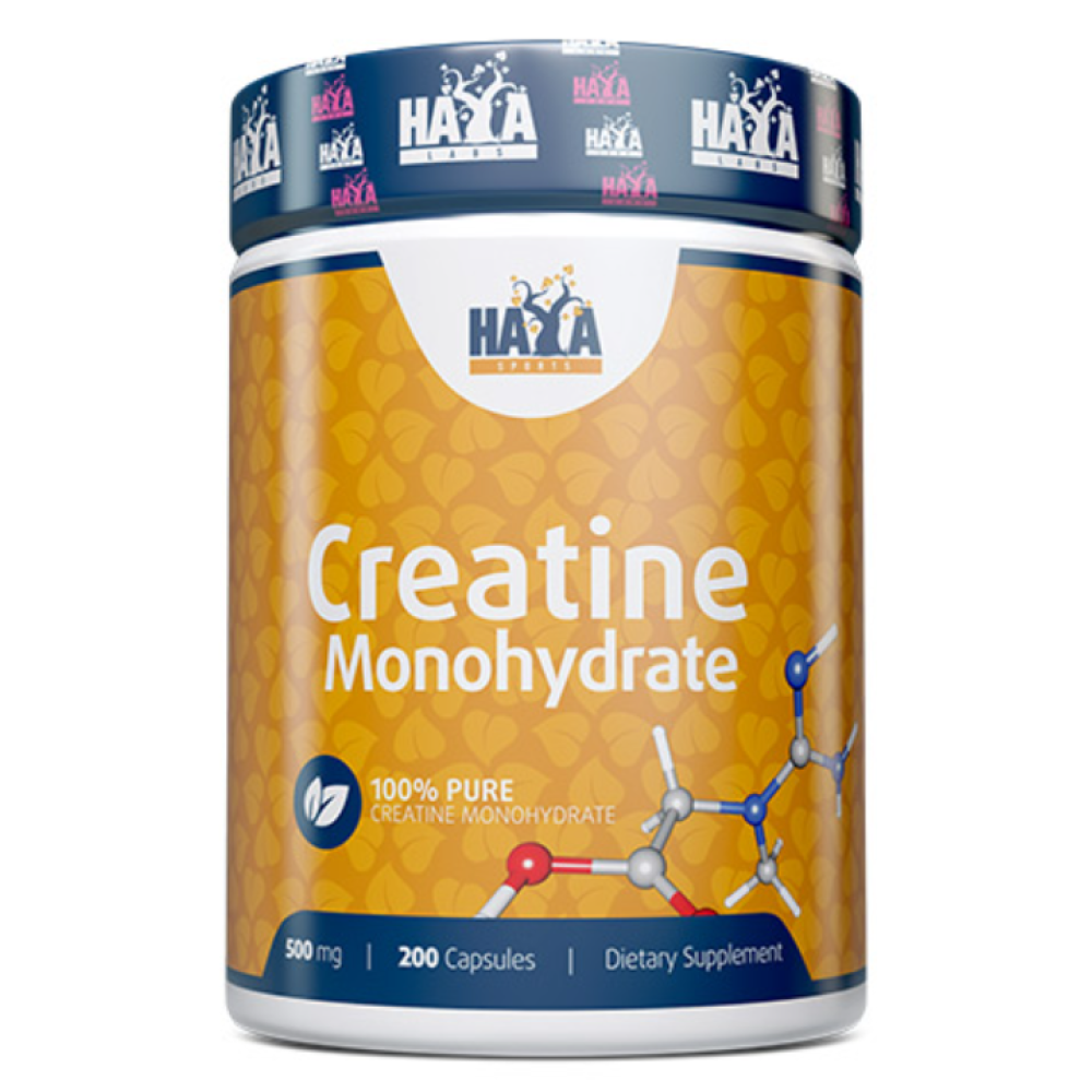 Креатин моногідрат, Haya Labs Creatine Monohydrate, 500 мг, 200 капсул