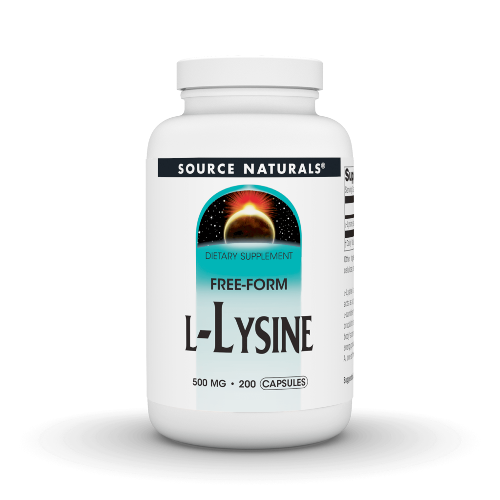 Лізин, L-Lysine, Source Naturals, 500 мг, 200 капсул