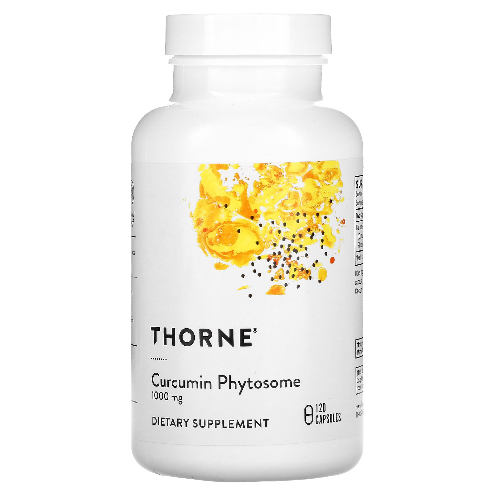 Куркумин фитосома, Thorne Research Curcumin Phytosome, 1000 мг, 120 капсул