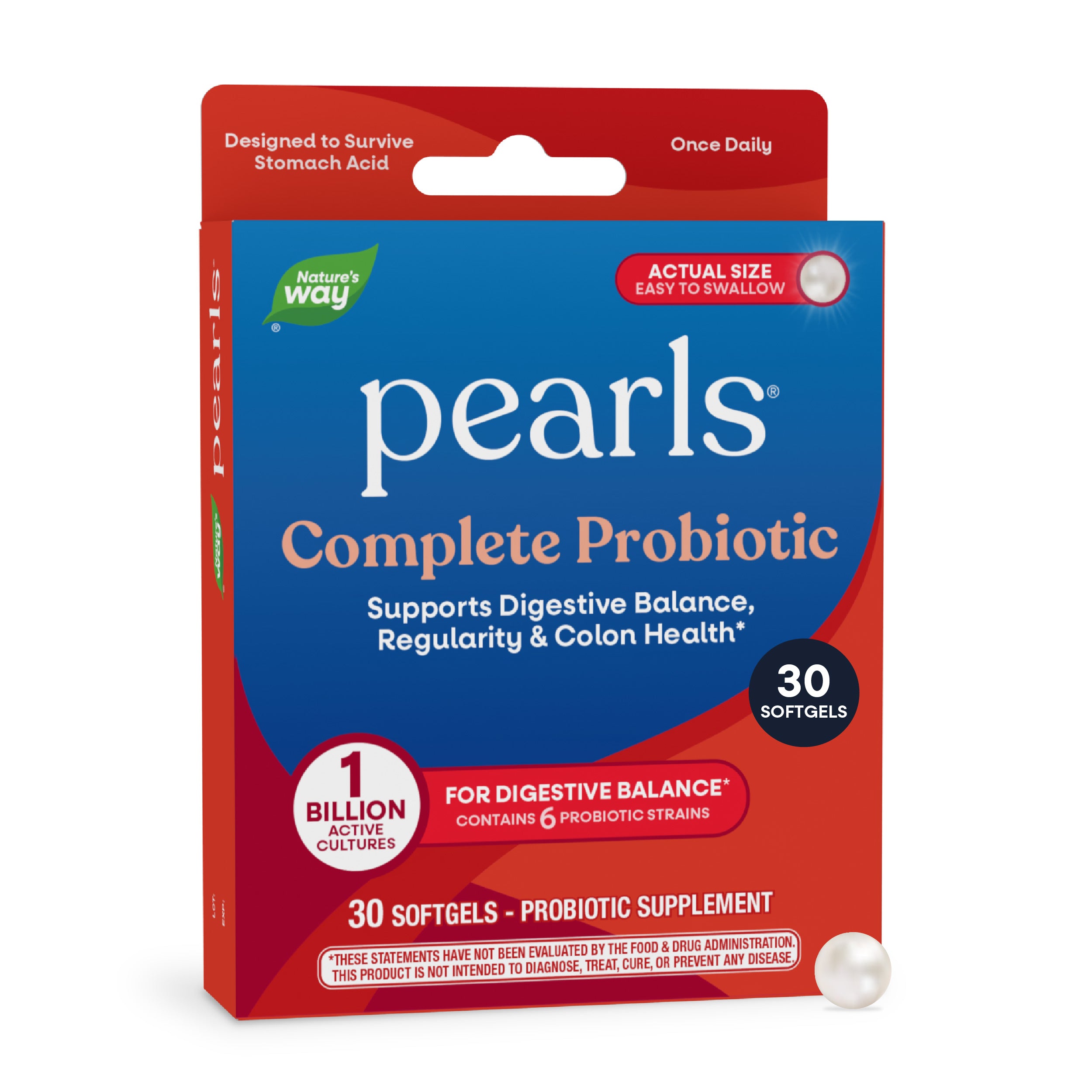 Пробіотик, Nature's Way Pearls Complete Probiotic, 30 м'яких капсул