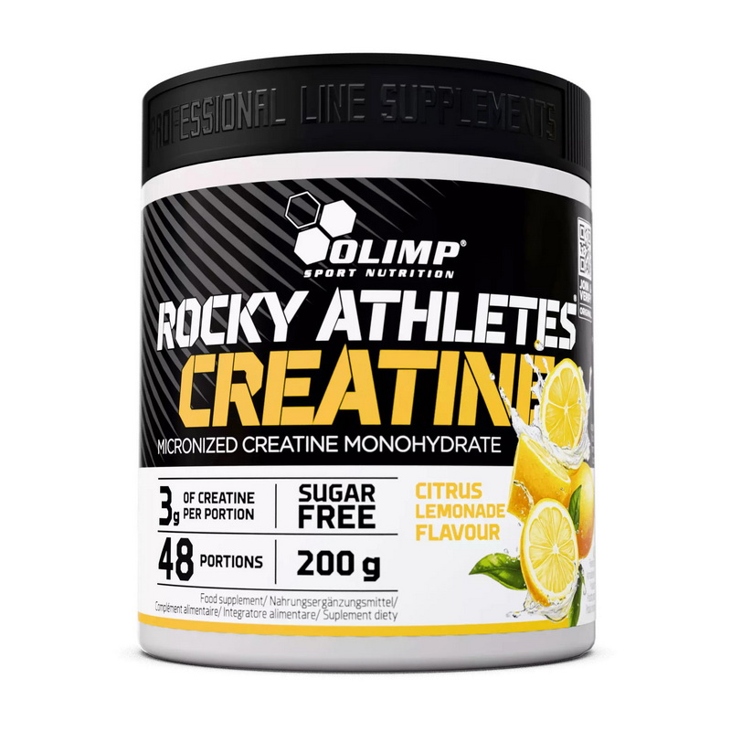 Креатин, Olimp Nutrition Rocky Athletes Creatine, 200 г (Цитрусовий лимонад)