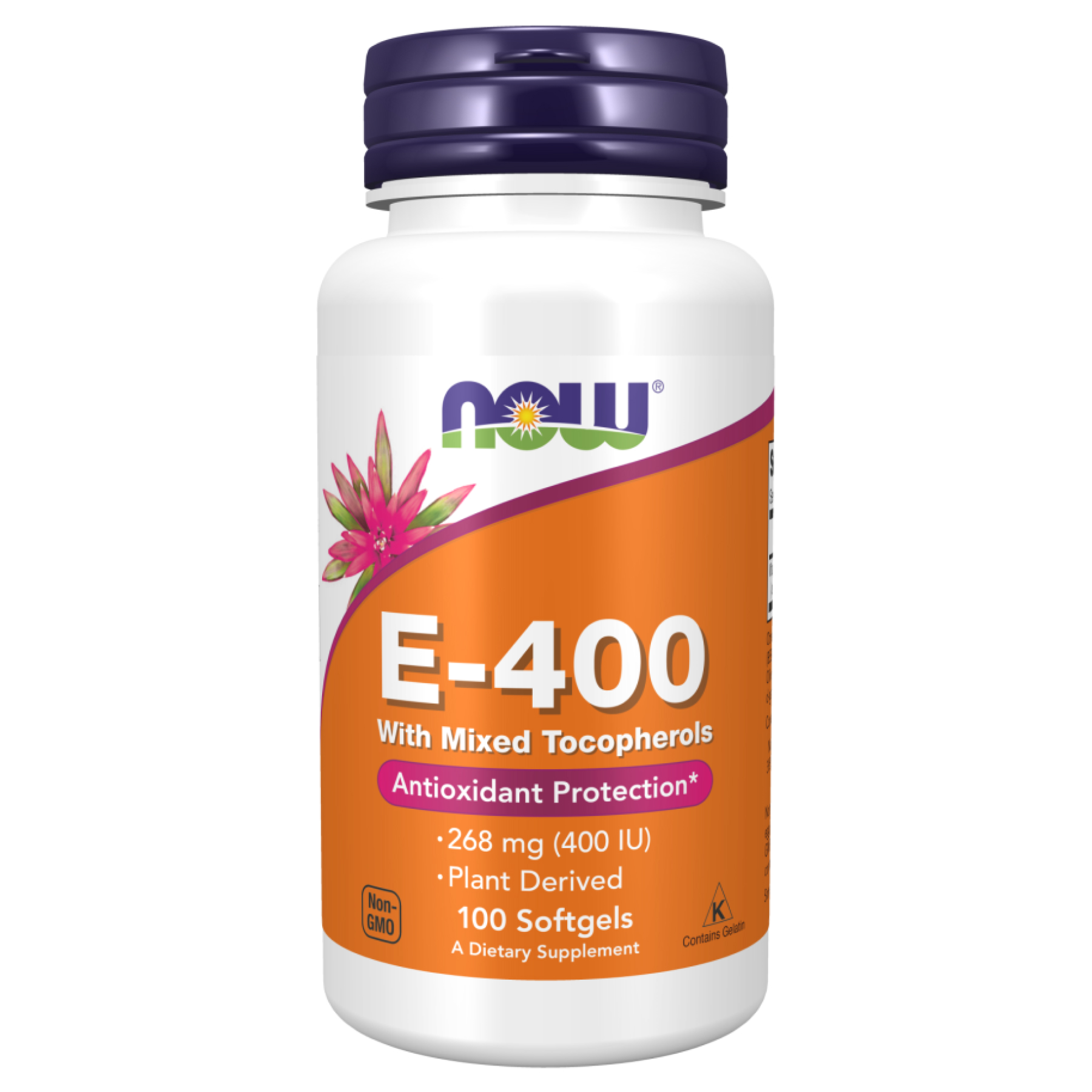Вітамін Е зі змішаними токоферолами, Now Foods E-400 with Mixed Tocopherols, 400 МО, 100 м'яких капсул