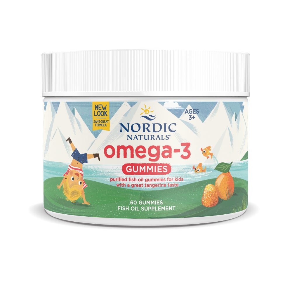 Омега-3 для дітей, Nordic Naturals Nordic Omega-3 Gummies, 82 мг, 60 жувальних цукерок (Мандарин)