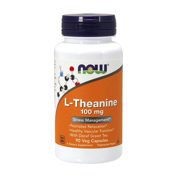 L-теанін, Now Foods L-Theanine, 100 мг, 90 вегетаріанських капсул