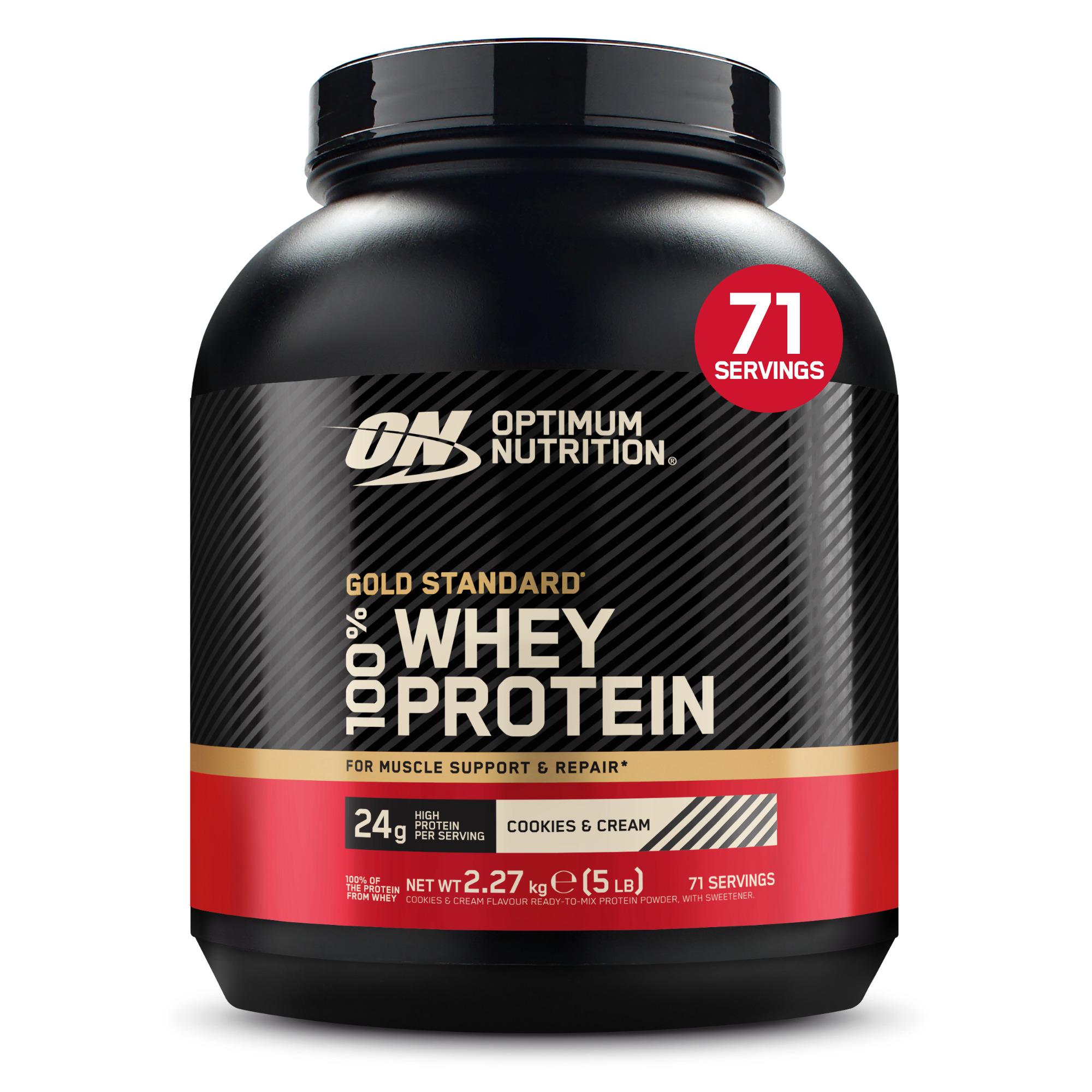 Сироватковий протеїн, Optimum Nutrition 100% Whey Gold Standard, 2300 г (Печиво з кремом)