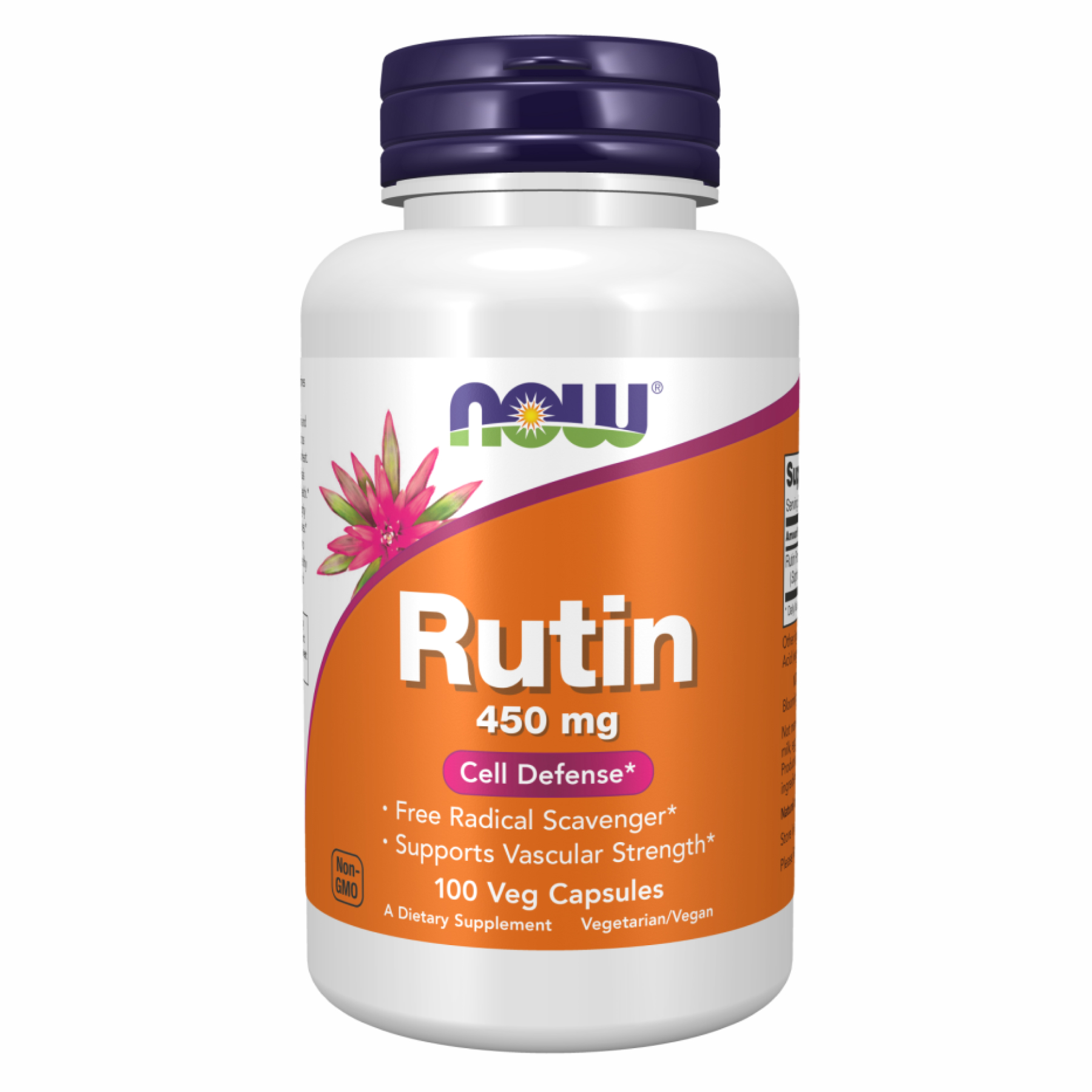 Рутин, Now Foods Rutin, 450 мг, 100 вегетаріанських капсул