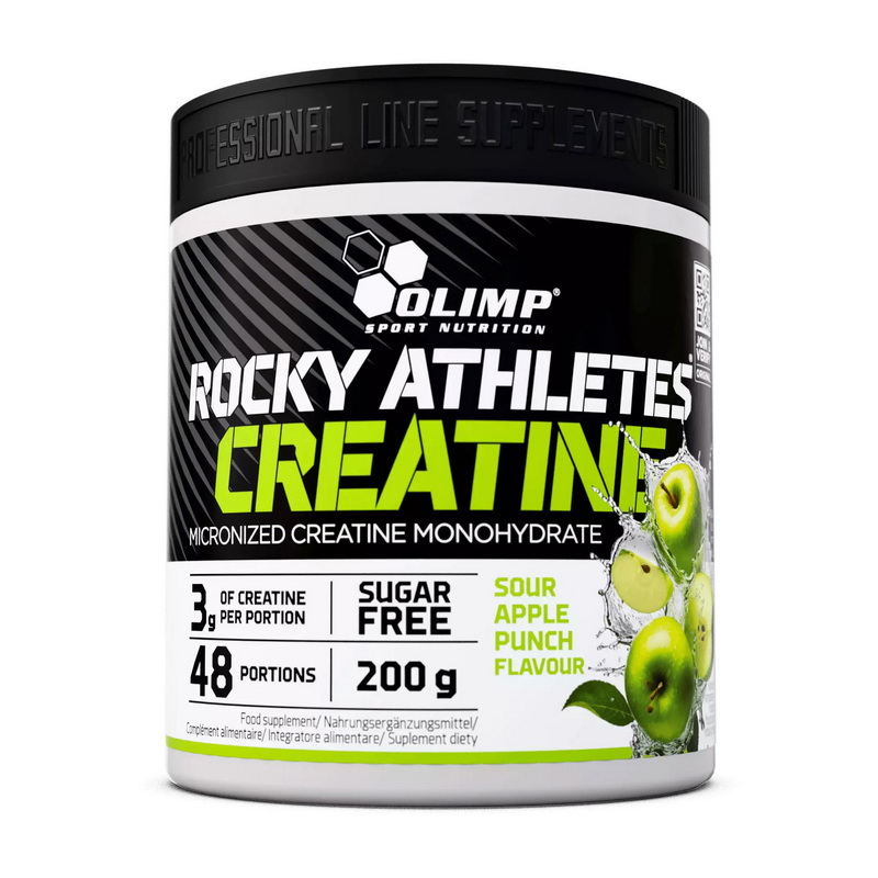 Креатин, Olimp Nutrition Rocky Athletes Creatine, 200 г (Кисле яблуко)