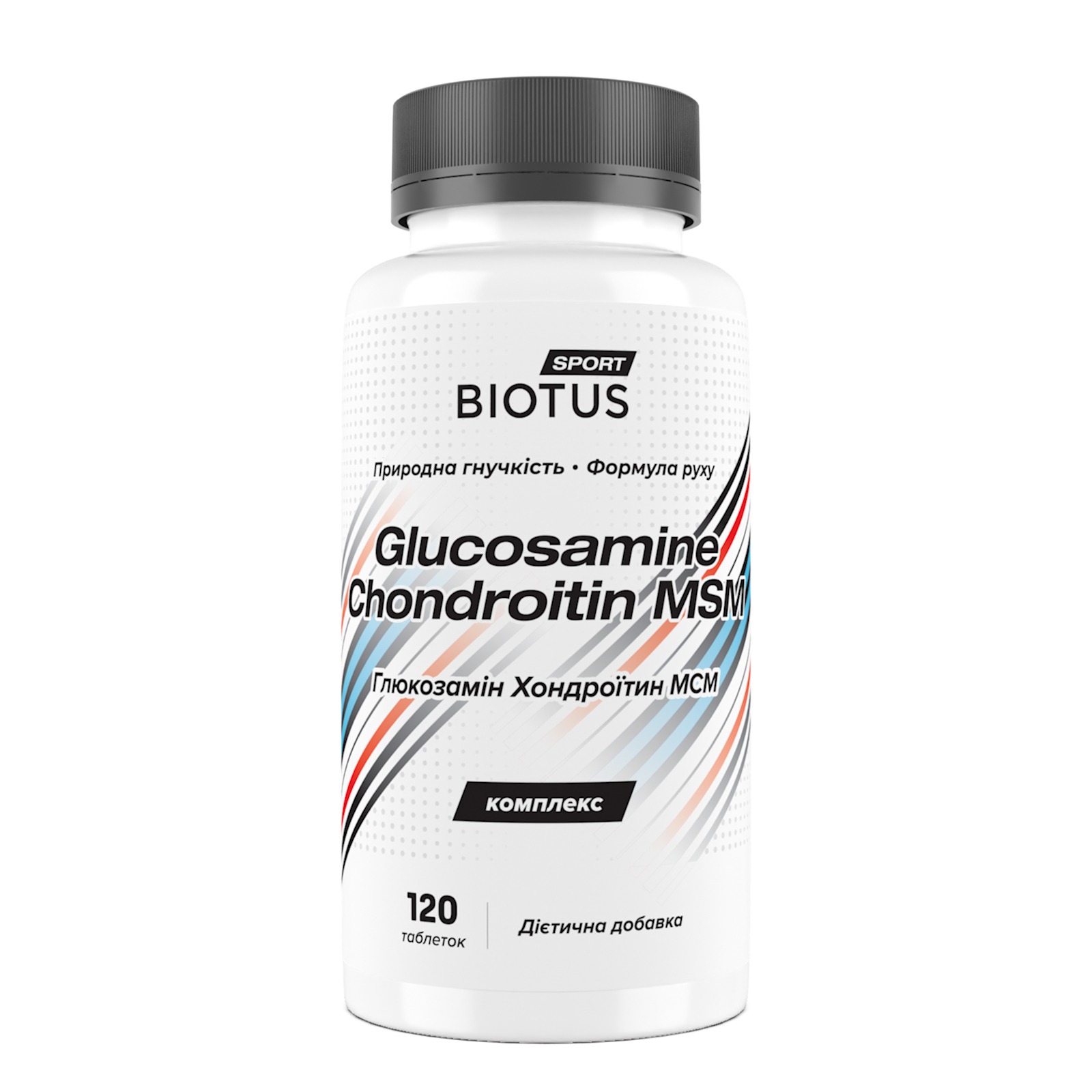 Глюкозамін, хондроїтин та МСМ, Biotus Glucosamine, Chondroitin, MSM, 120 таблеток
