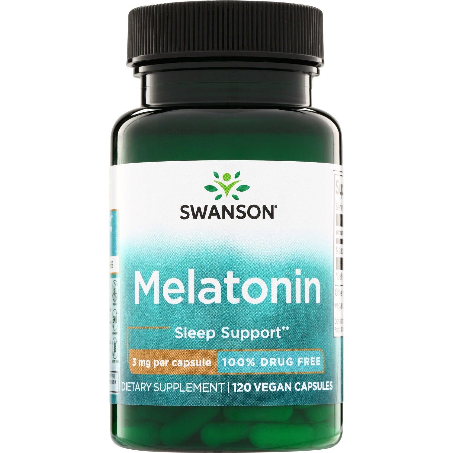 Мелатонін, Swanson Melatonin, 3 мг, 120 капсул