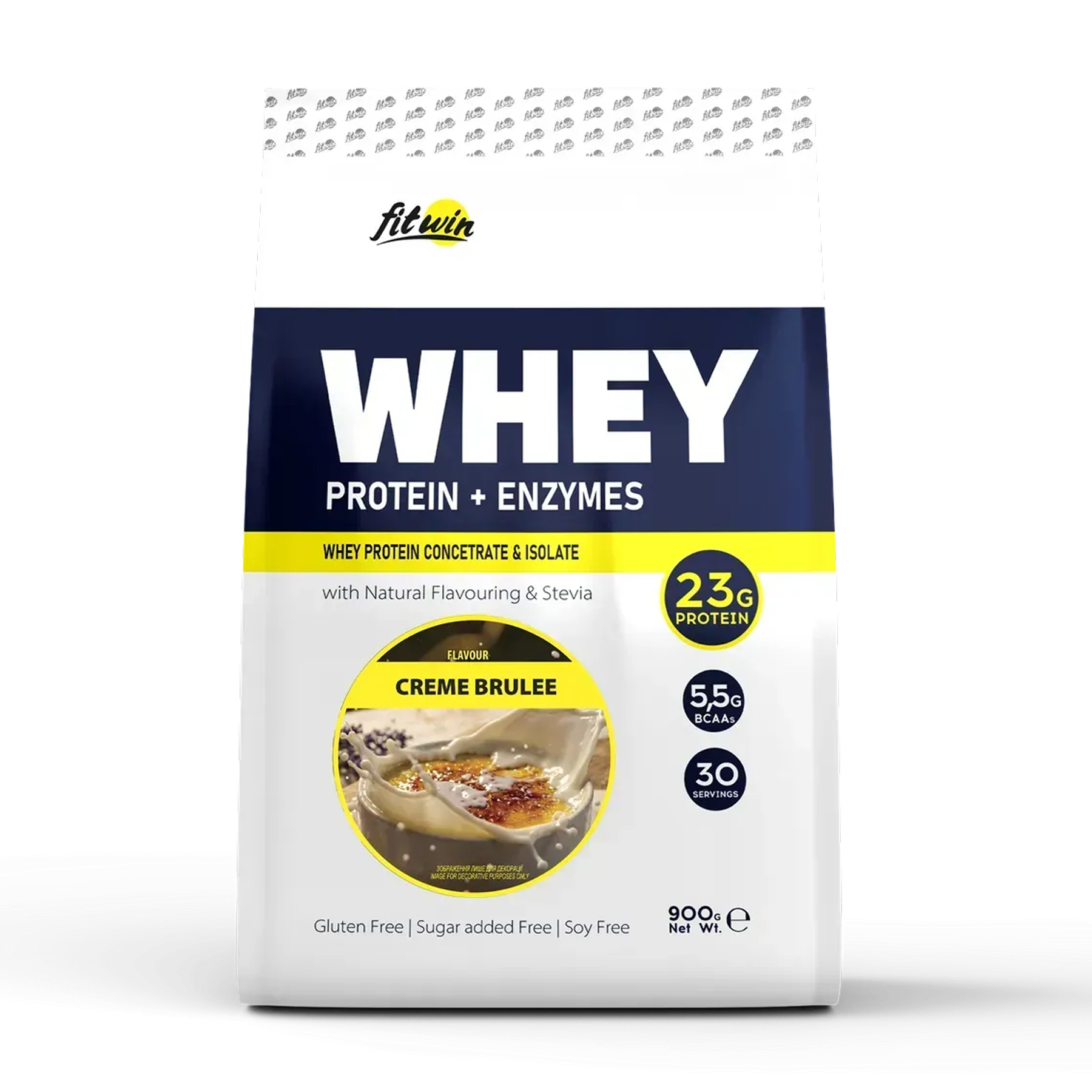 Протеин сывороточный, FitWin Whey, 900 г (Крем-брюле)