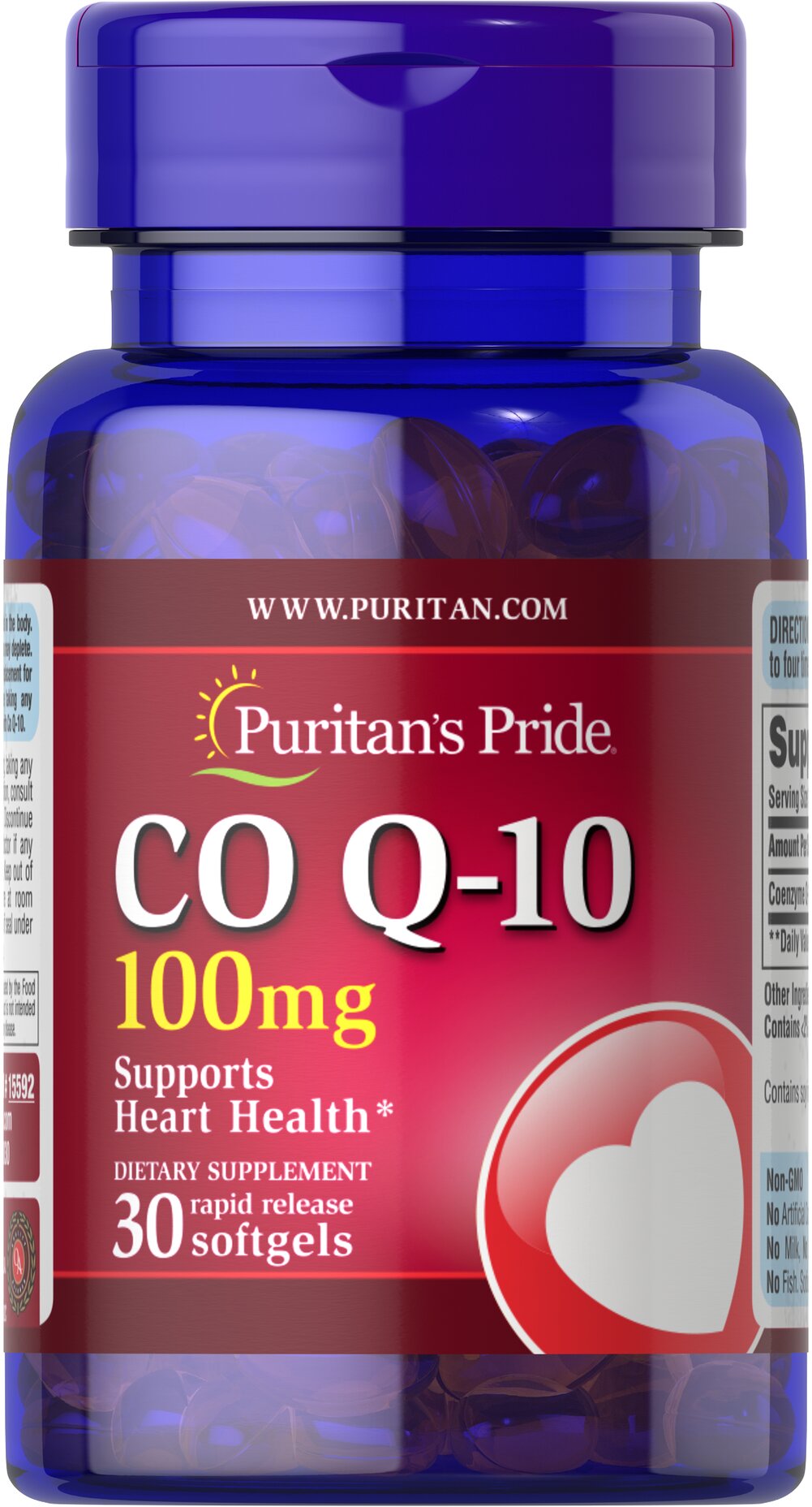 Коензим Q-10, Q-SORB ™ Co Q-10, Puritan's Pride, 100 мг, 30 капсул