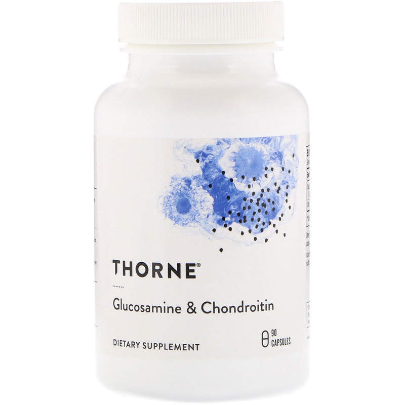 Глюкозамін та хондроїтин, Thorne Research Glucosamine & Chondroitin, 90 вегетаріанських капсул