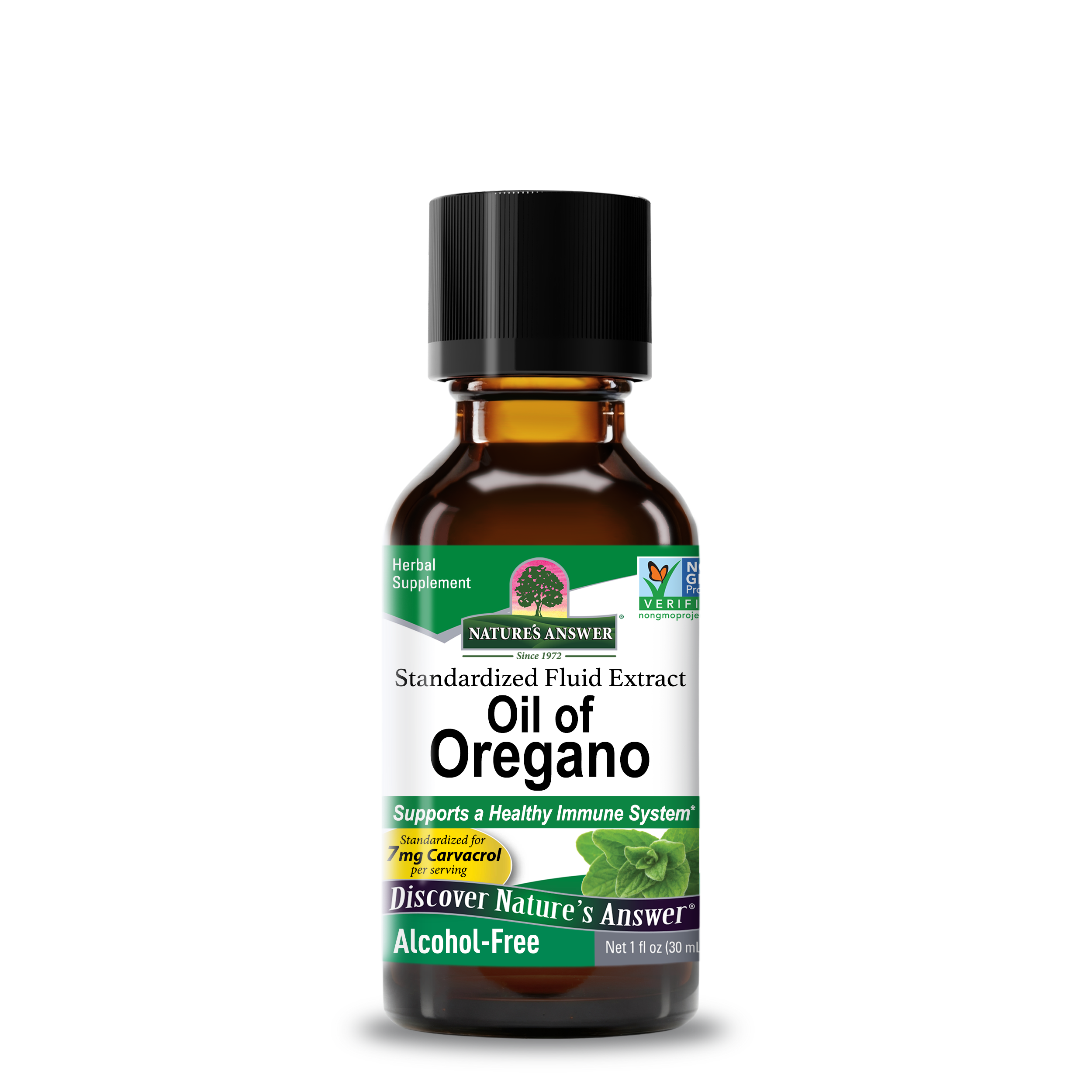 Олія орегано без спирту, Nature's Answer Oil of Oregano Alcohol-Free, 30 мл