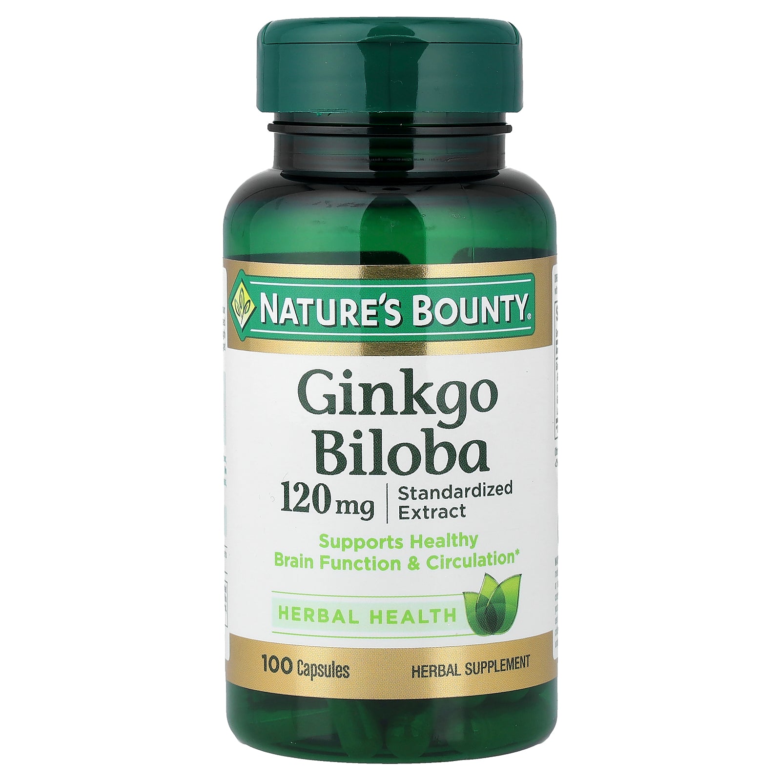 Гінкго Білоба, Nature's Bounty Ginkgo Biloba, 120 мг, 100 капсул
