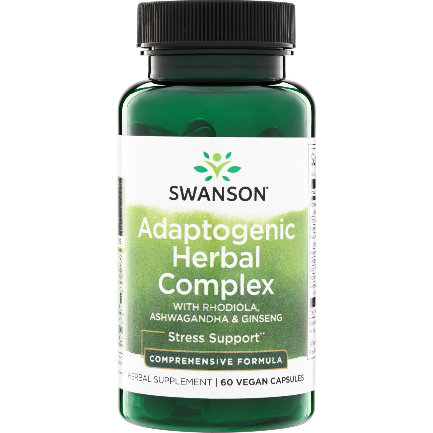 Адаптогенний рослинний комплекс, Swanson Adaptogenic Herbal Complex Rhodiola Ashwagandha Ginseng, 60 капсул