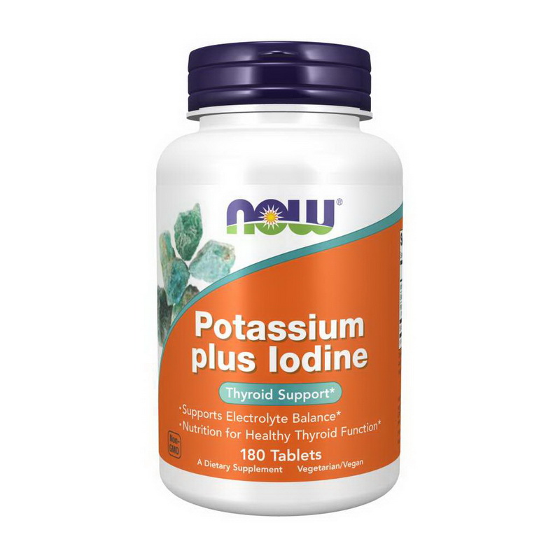 Калій та йод, Now Foods Potassium plus Iodine, 180 шт.
