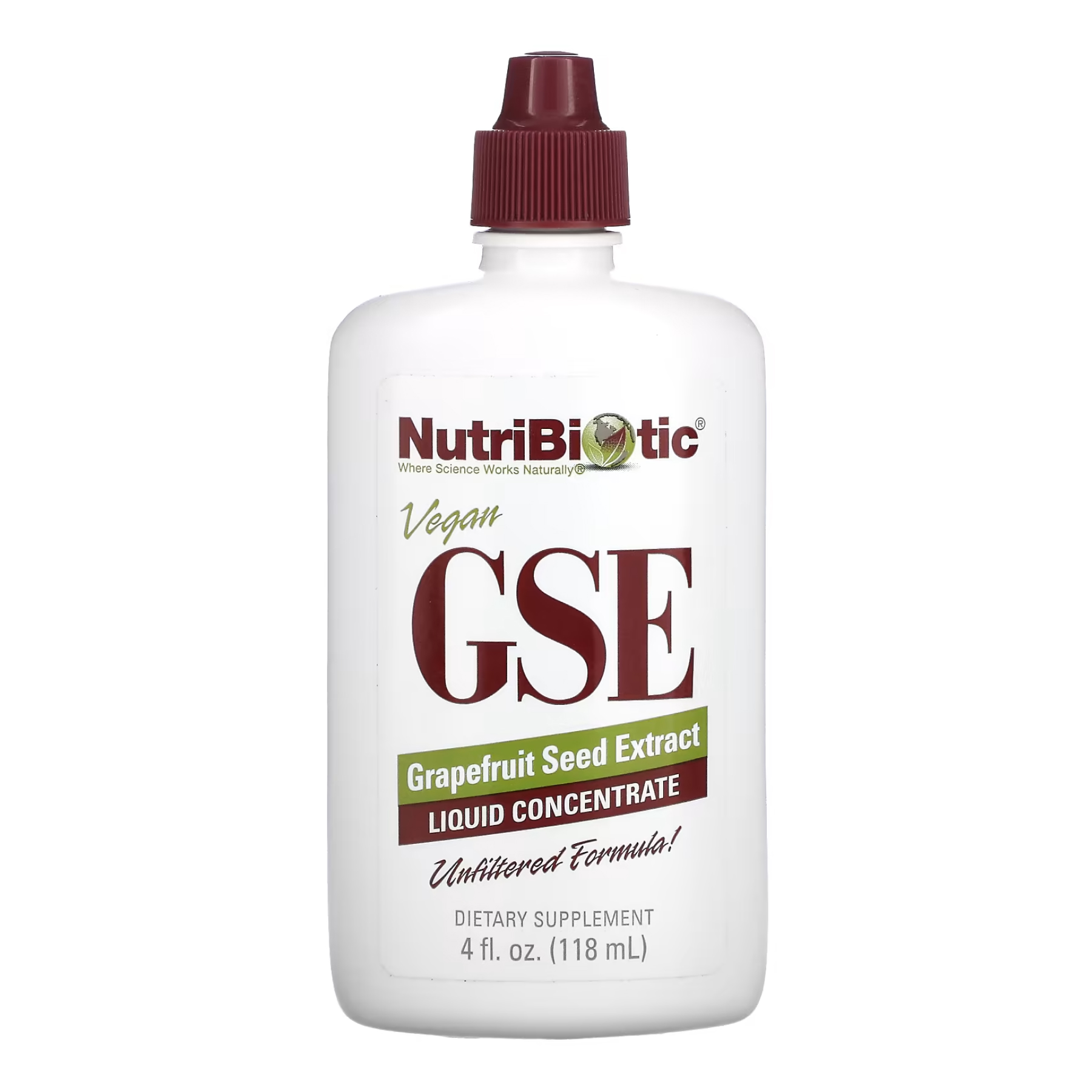 Екстракт насіння грейпфрута, NutriBiotic GSE Liquid Concentrate, 118 мл