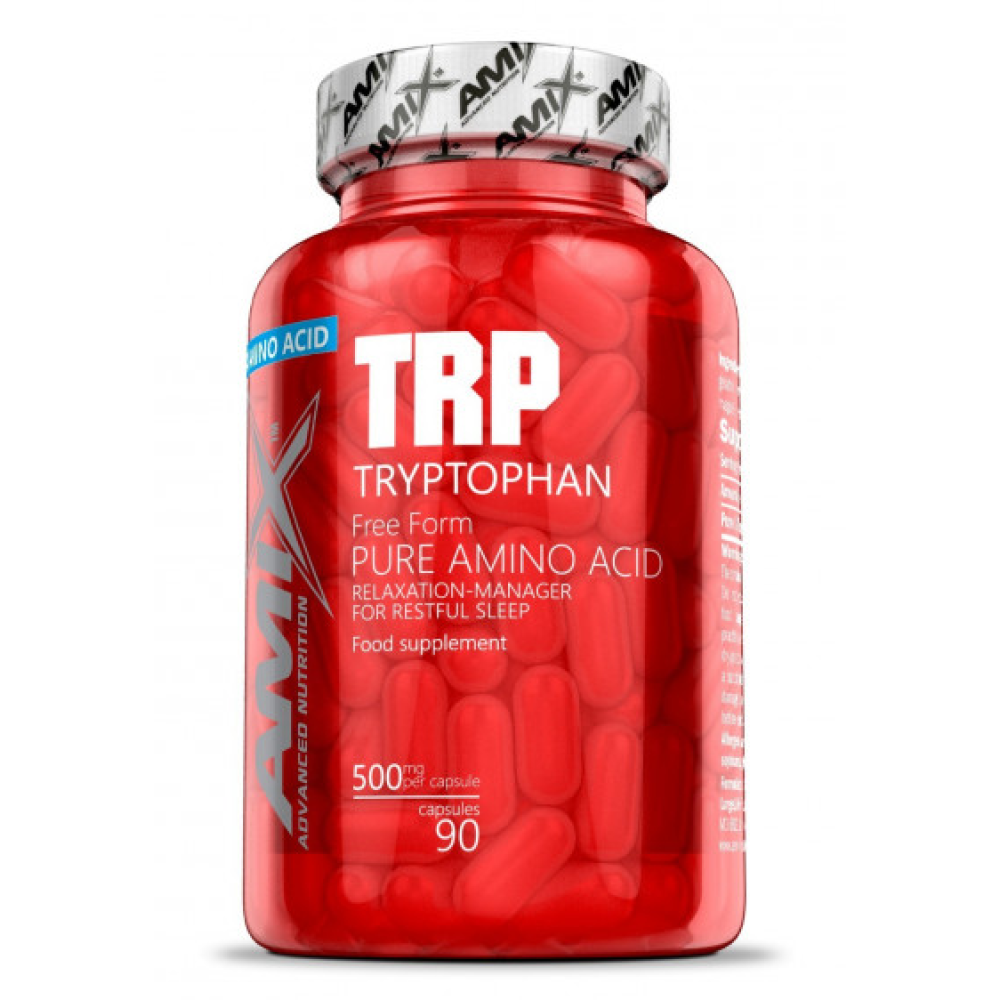 L-триптофан для покращення сну та настрою, Amix L-Tryptophan, 1000 мг, 90 капсул