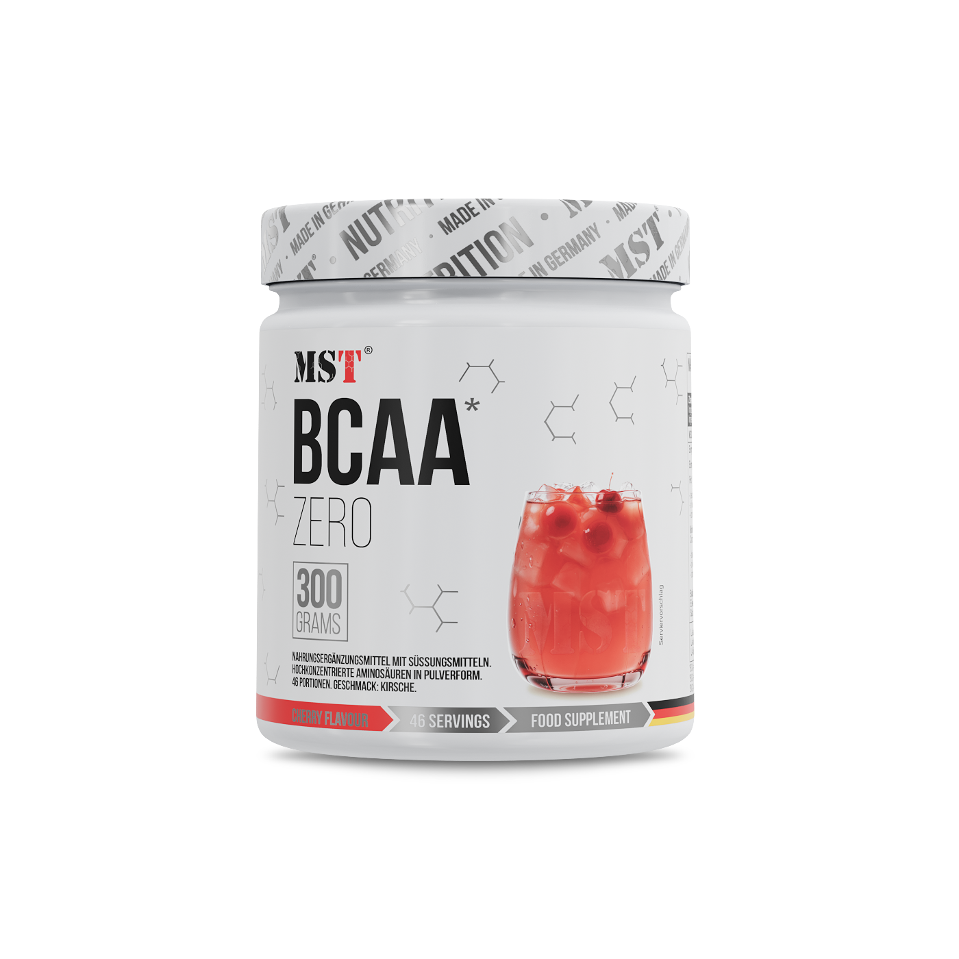 Амінокислоти BCAA, MST BCAA Zero, 300 г (Вишня)