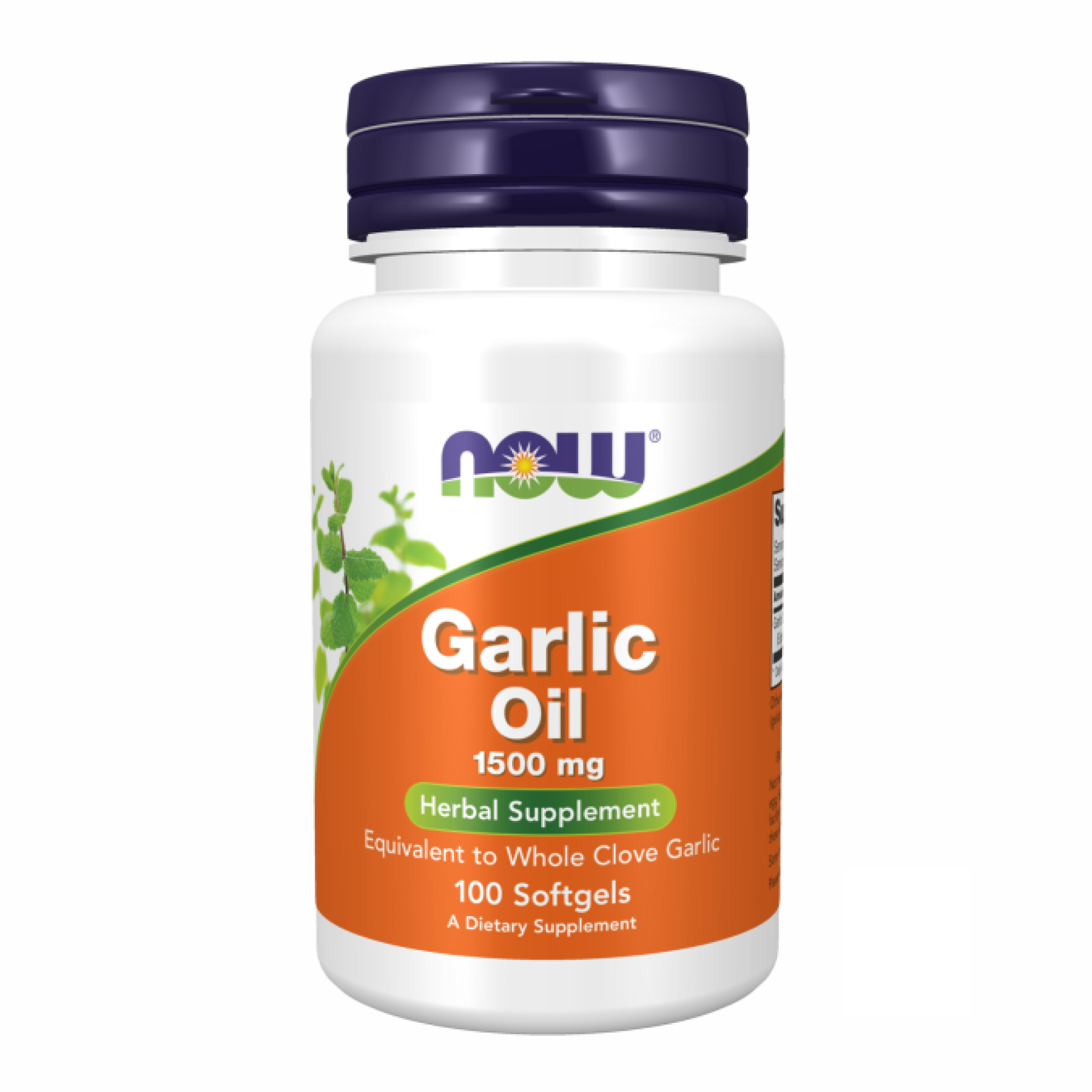 Часникова олія, Now Foods Garlic Oil, 1500 мг, 100 м'яких капсул
