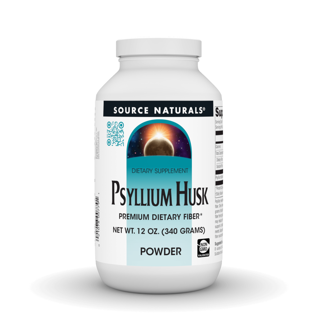 Псилліум, Подорожник (Psyllium Husk), Source Naturals, порошок, 340 гр.