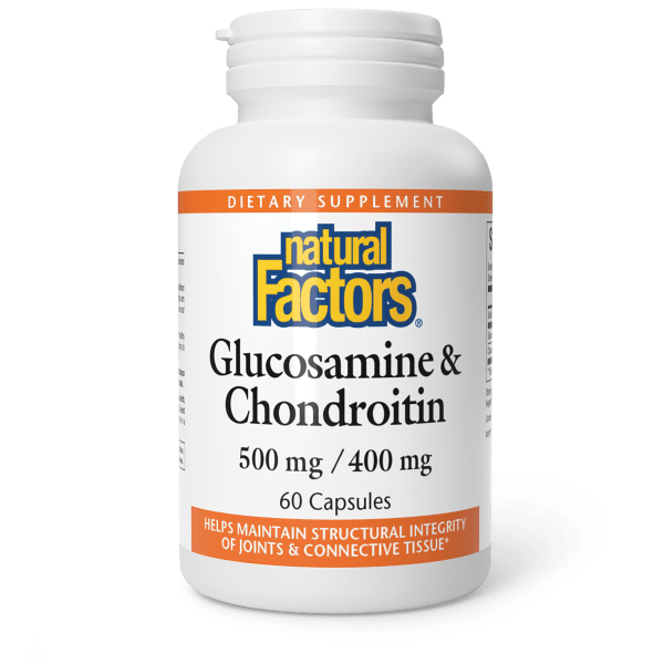Глюкозамін та хондроїтин, Natural Factors Glucosamine Chondroitin, 900 мг, 60 капсул