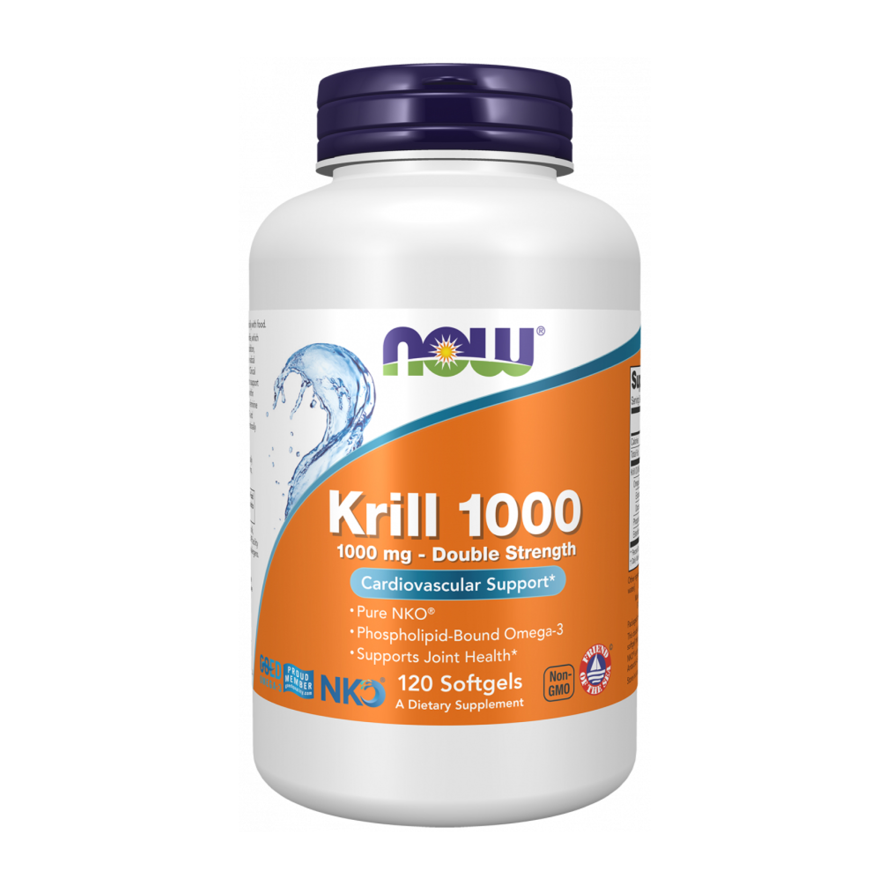 Олія криля, Now Foods Krill Oil 1000mg, 120 м'яких капсул