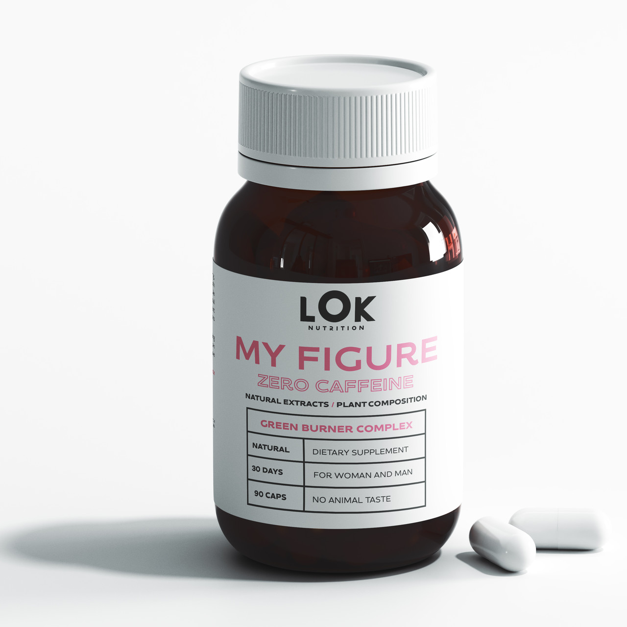Жироспалювач без кофеїну, LOK Nutrition MY FIGYRE - NON COFFEE, 90 капсул