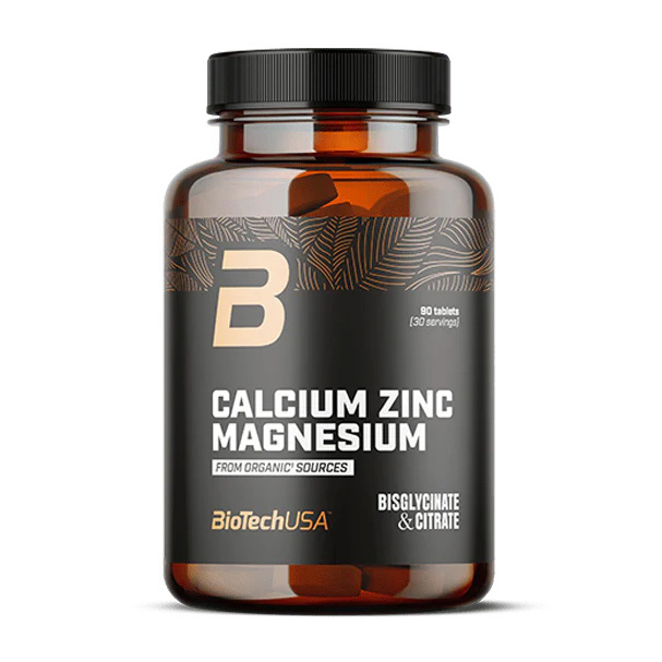 Кальцій, цинк та магній, BioTech Calcium Zinc Magnesium Organic, 90 таблеток