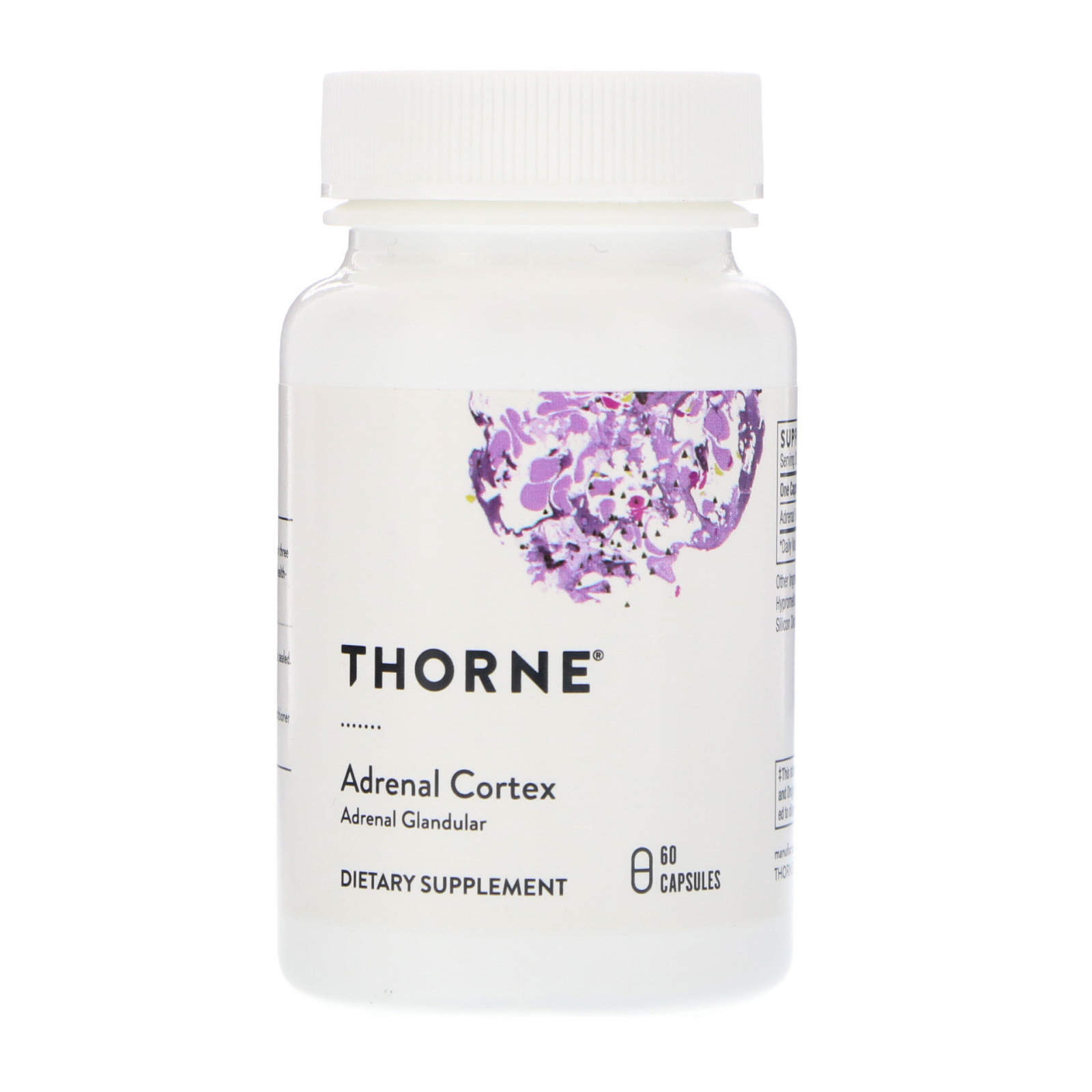 Комплекс для підтримки наднирників, Thorne Research Adrenal Cortex, 60 капсул