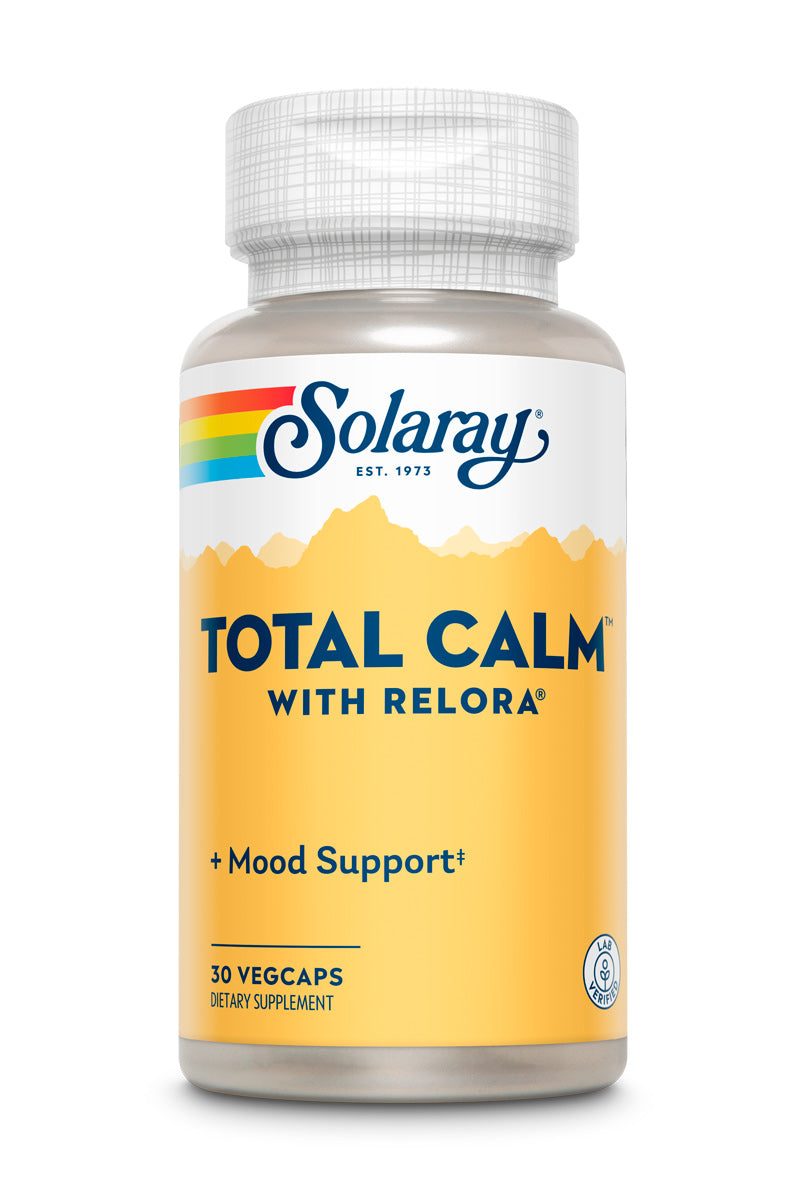 Комплекс для підтримки спокою та настрою, Solaray Total Calm Mood Support, 30 вегетаріанських капсул