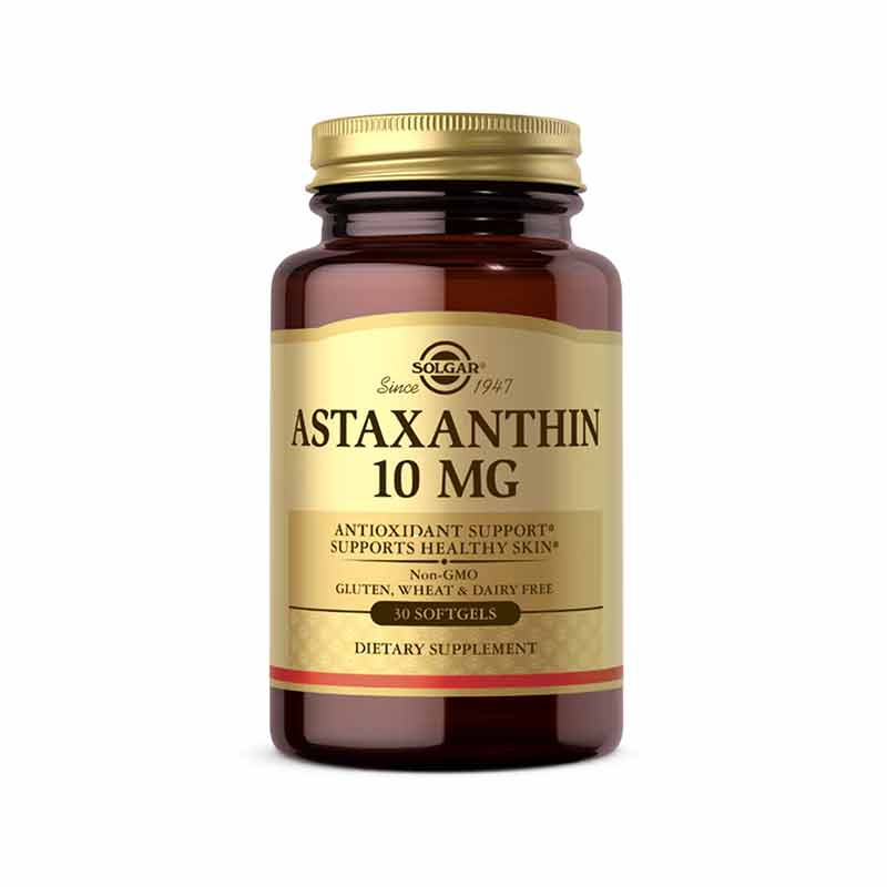 Астаксантин, Solgar Astaxanthin, 10 мг, 30 м'яких капсул