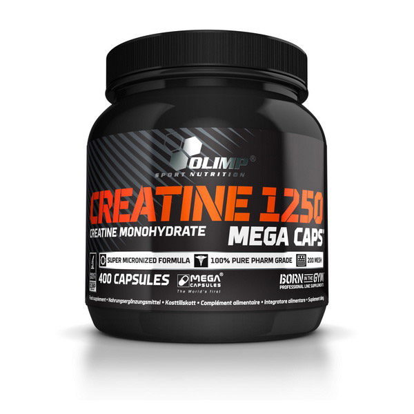 Креатин моногідрат, Olimp Nutrition Creatine Mega Caps 1250, 1250 мг, 400 капсул